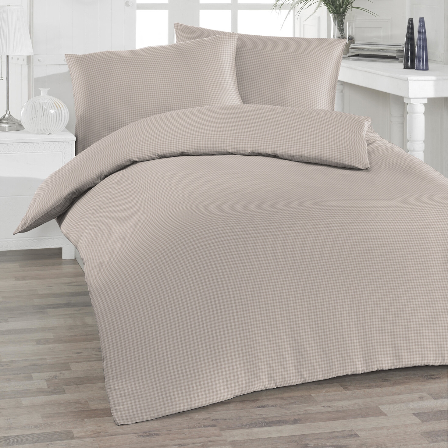 Florella Bettwäsche »Karo Five, Edel Satin, 100% Baumwolle«