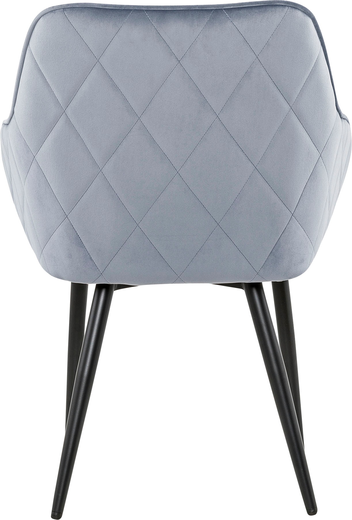 SalesFever Armlehnstuhl »Komfortabler Esszimmerstuhl mit Stil« () Samtvelours mit Diamantsteppung auf der Rückseite