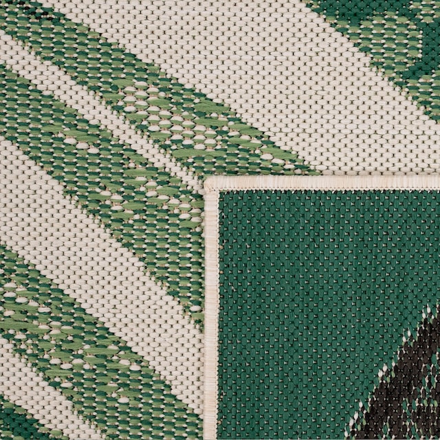 Paco Home Teppich »Ostende 554«, rechteckig, Flachgewebe, Motiv  Palmenblätter, In- und Outdoor geeignet, Wohnzimmer