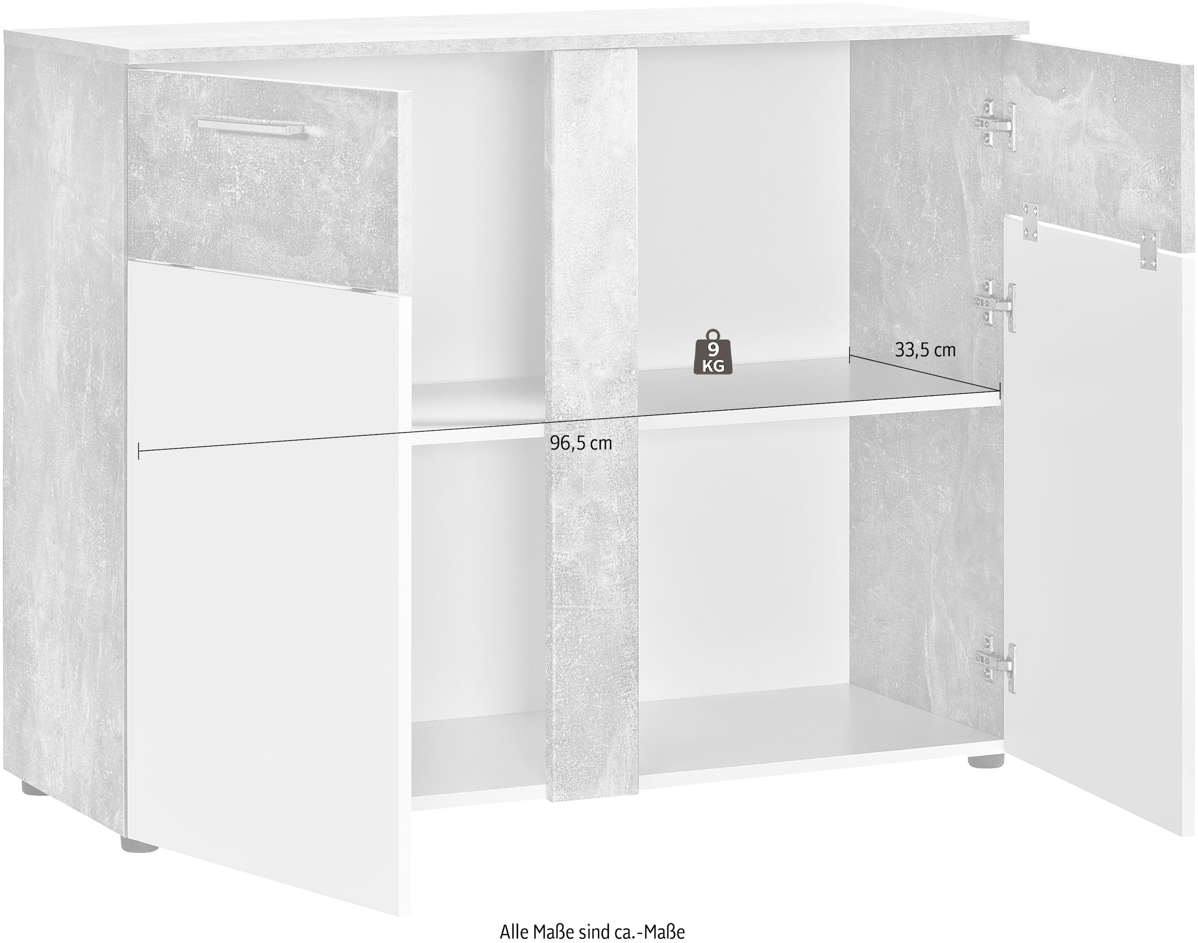 Procontour Kommode »Trenti BESTSELLER!«, (OTTOs Choice), Höhe 81 cm, mit variabel verstellbaren Einlegeboden
