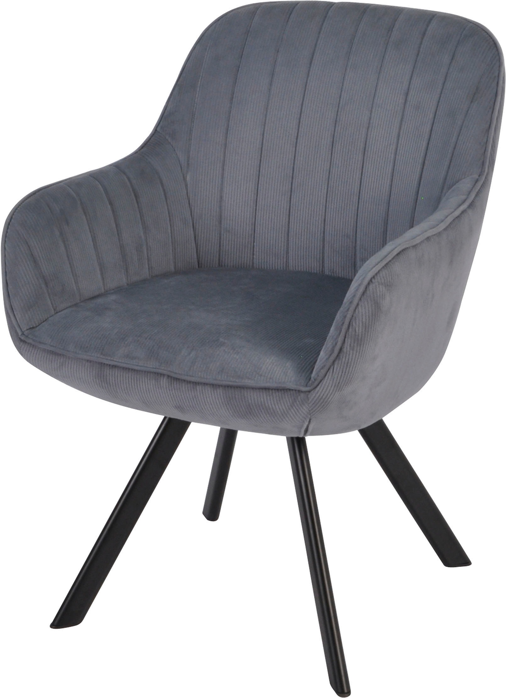 Homexperts Esszimmerstuhl »Carlo«, (Set), 2 St., Cord, Drehstuhl, Bezug in Cord oder Kunstleder