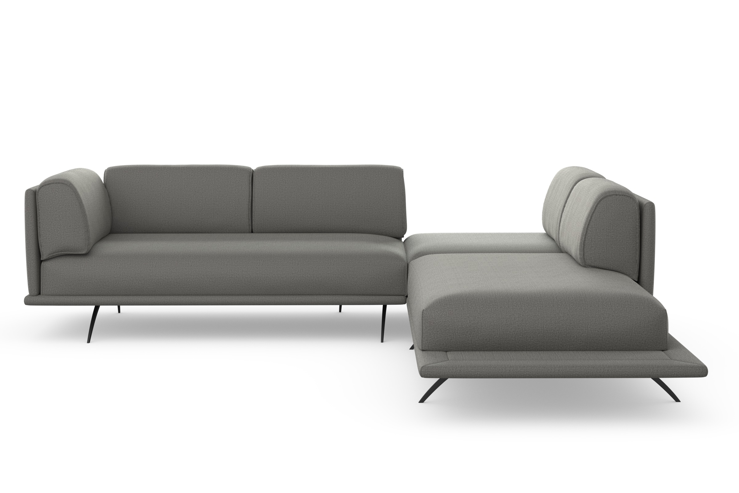 machalke® Ecksofa »benito, L-Form«, mit bezogenem Sockel
