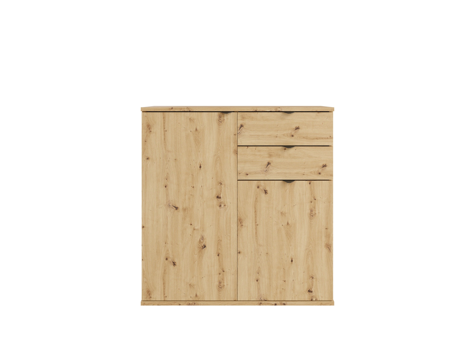 OTTO home Kommode »THALIAANA Sideboard mit 2 Türen und 2 Schubladen, Breite 80 cm« Schrank in 3 Farben erhältlich, schwarze Metallgriffe, viel Stauraum