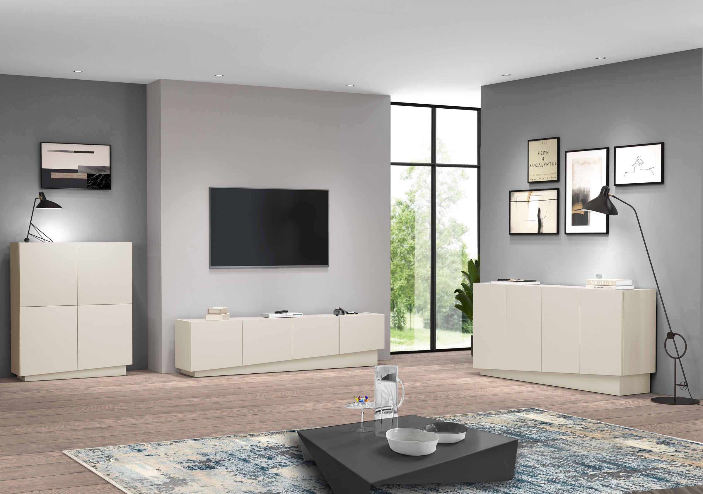 INOSIGN Lowboard »VELA, Lowboard, Breite 180 cm, Design mit schrägen Türen« 1 Stk. tlg. Made in Italy, Maße-B/T/H: 180x35x45, Lowboard, TV-Board, TV-Kommode