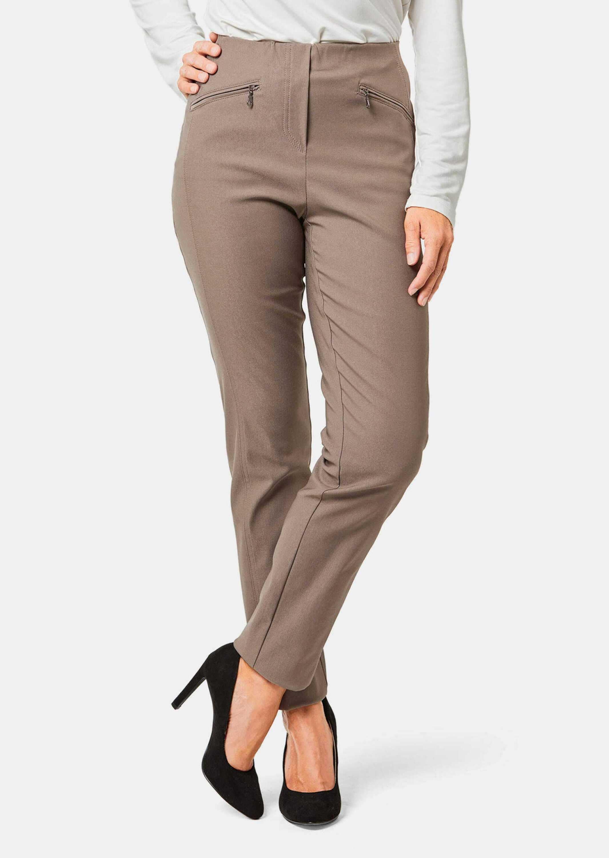GOLDNER 2-in-1-Hose »Stretchhose LOUISA Wärmende Schlupfhose LOUISA in knitterarmer Ware«