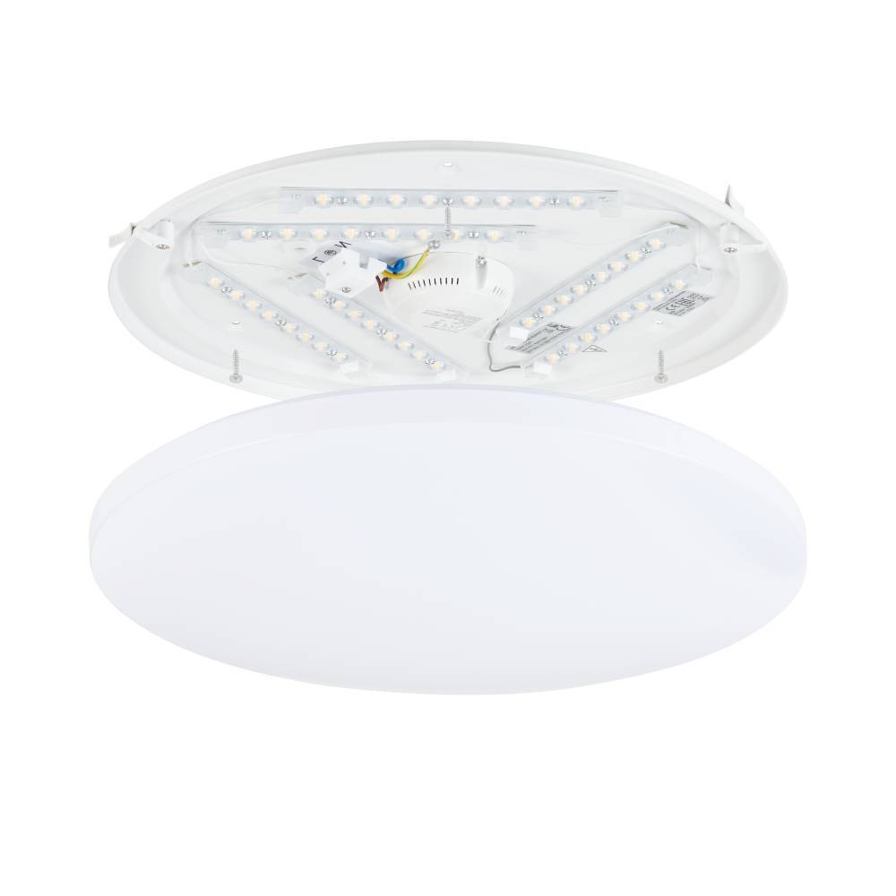 EGLO Deckenleuchte »FRANIA Deckenlampe, weiß, geringe Aufbauhöhe, 6x5,5 Watt, Büro«, 1 flammig, Leuchtmittel LED-Board | LED fest integriert, Wohzimmer, Küche, Esszimmer, Flur, modern, rund, 3600 Lumen, 43x7cm