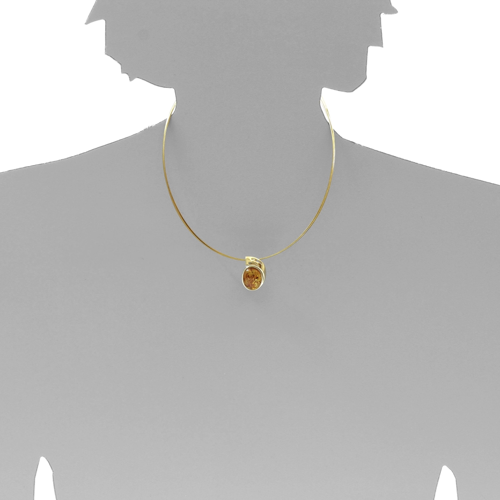 OSTSEE-SCHMUCK Kettenanhänger »- Gleiter-Resi - Gold 333/000 - Bernstein«