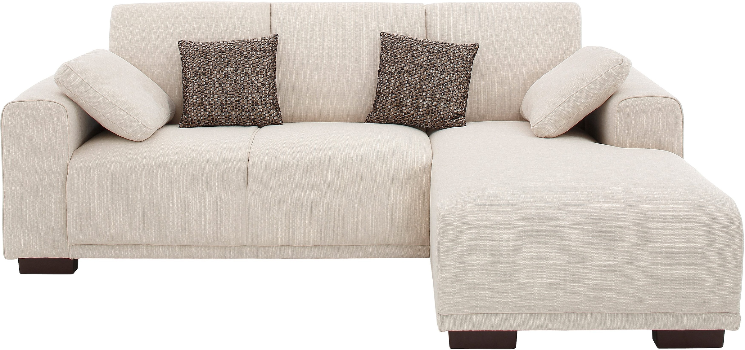 Home affaire Ecksofa »BORNHOLM L-Form mit Recamiere, Maße B/T/H: 234/162/85 cm«, Recamiere links oder rechts bestellbar, Wellenfederung, inkl. 2 Kissen