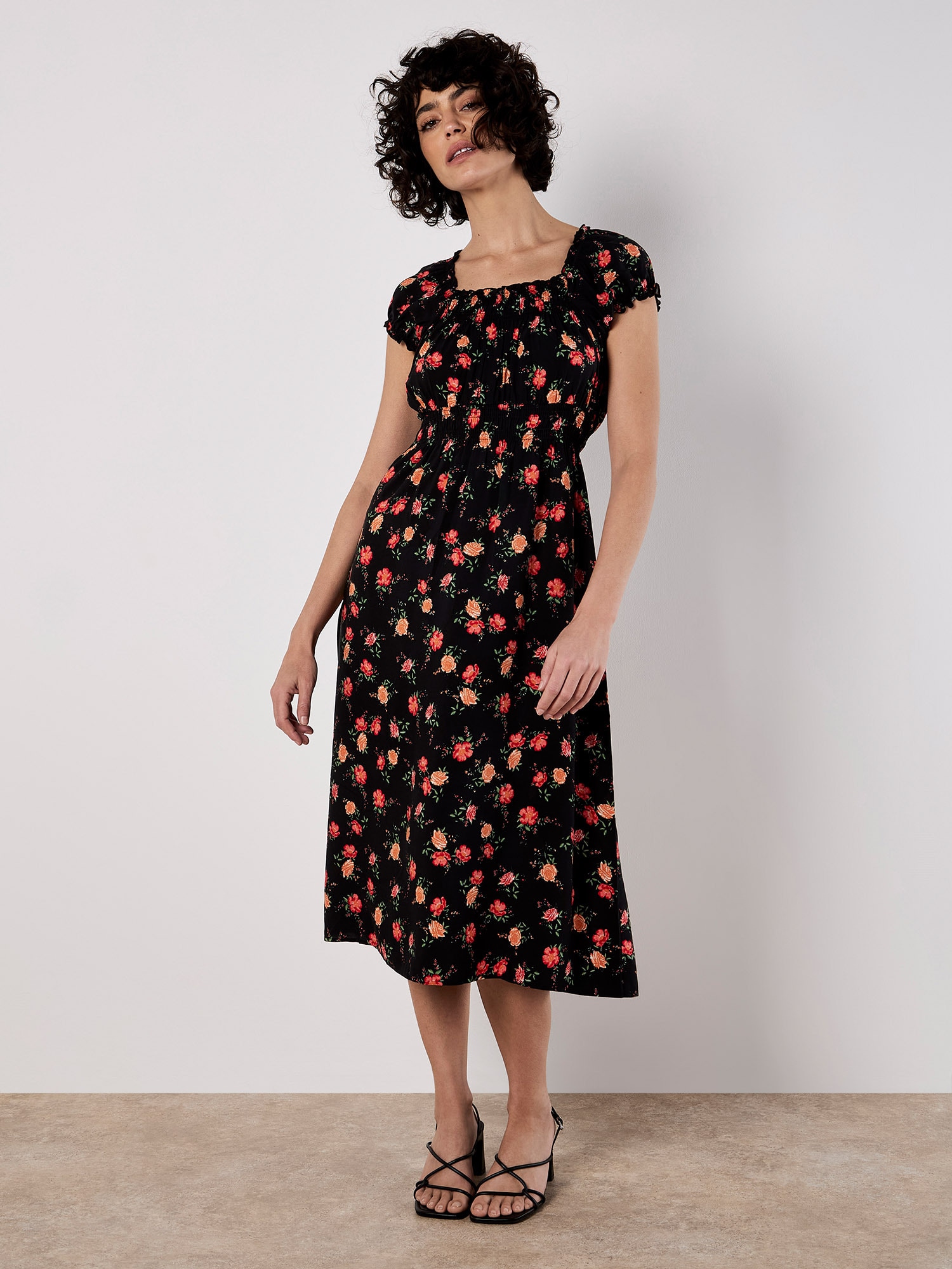 Apricot Midikleid »Midikleid« mit Smokdetails
