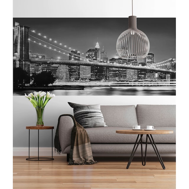Komar Fototapete »Brooklyn Bridge«, 368x127 cm (Breite x Höhe) online  kaufen | mit 3 Jahren XXL Garantie