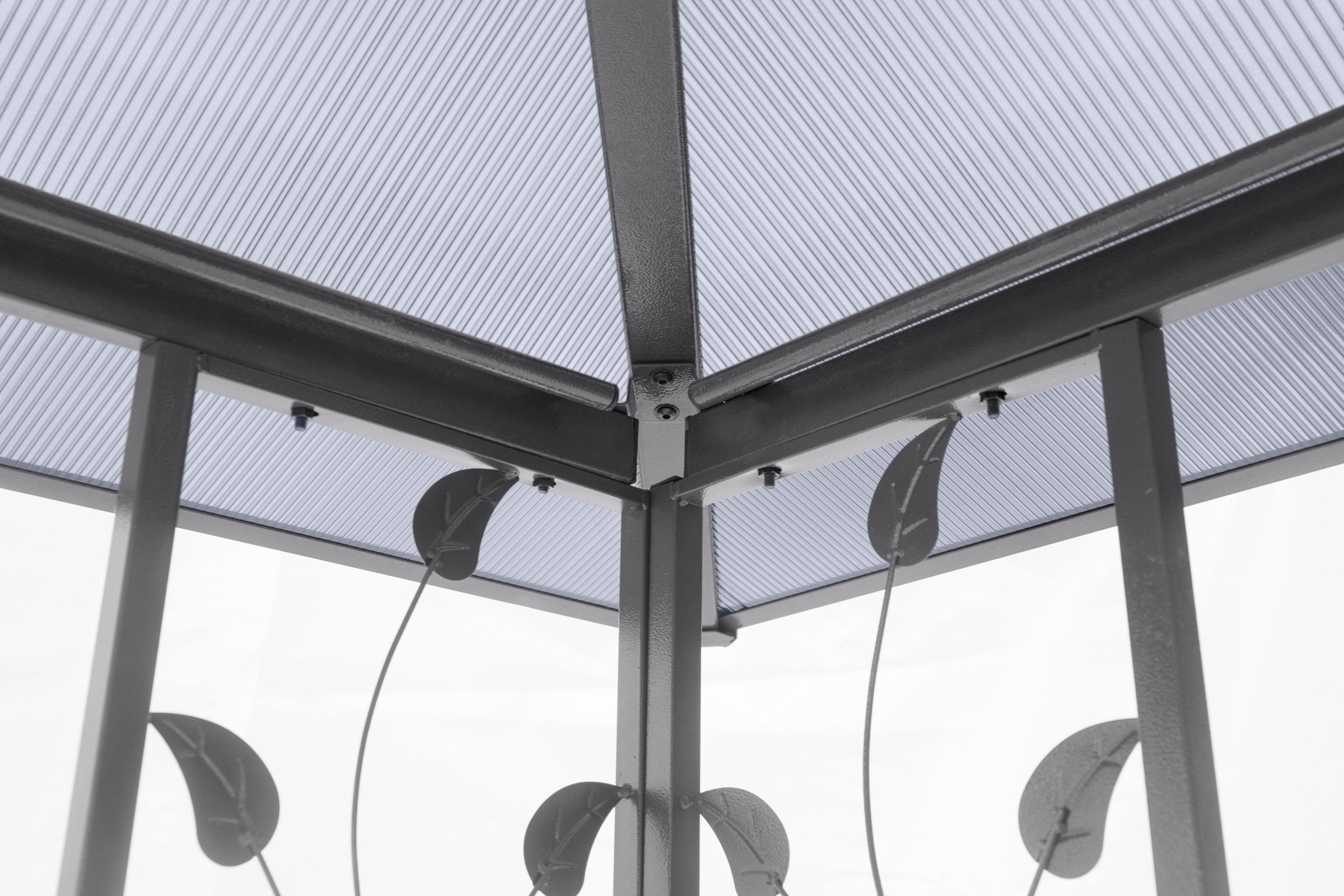 KONIFERA Pavillon »Valencia«, Blätter-Optik, 300x300 cm oder 300x400 cm, Stahlgestell