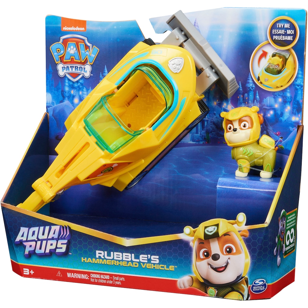 Spin Master Spielzeug-Auto »Paw Patrol - Aqua Pups - Basic Themed Vehicles Solid Rubble«, mit Funktionen