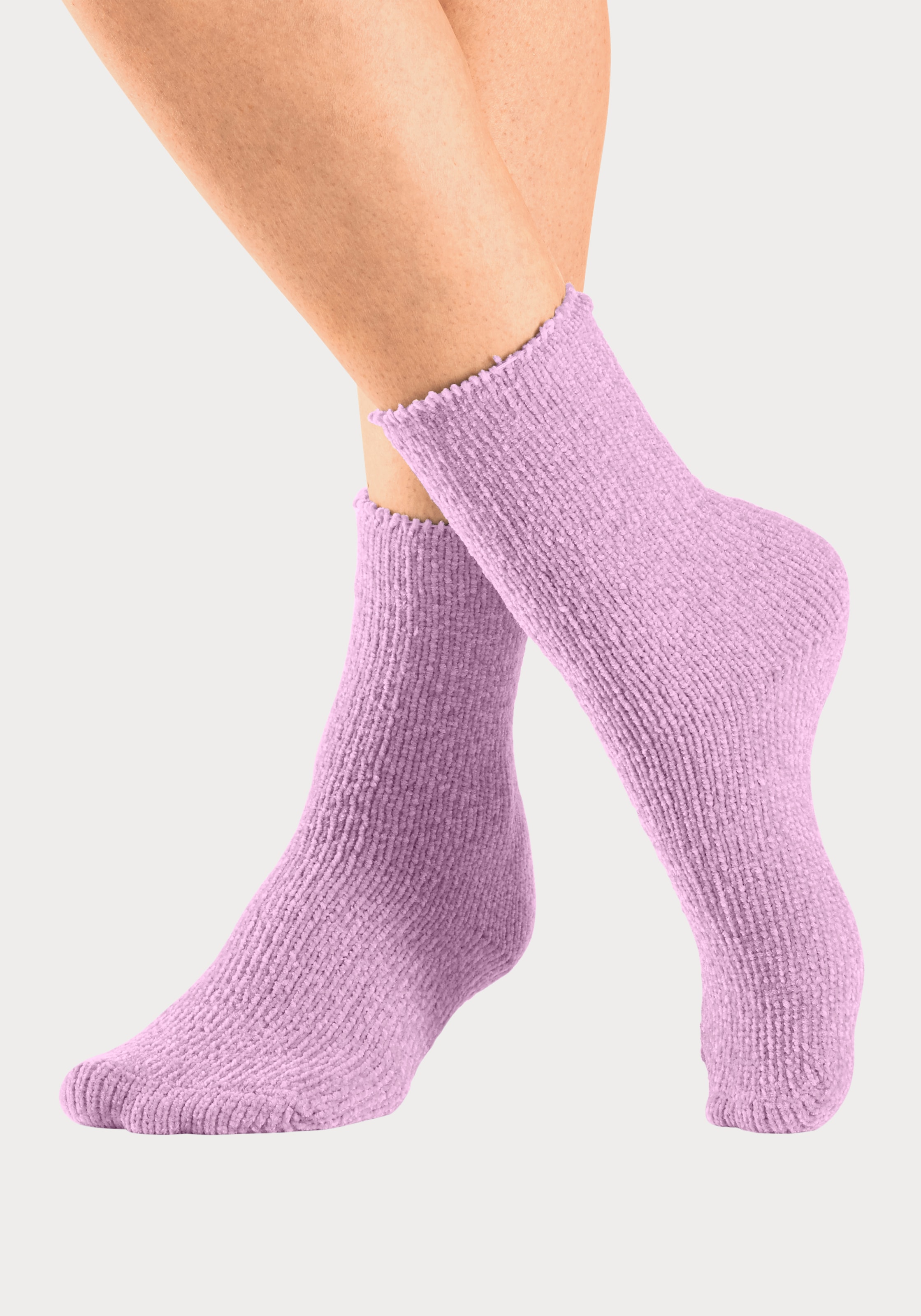 Lavana Kuschelsocken, (Packung, 5 Paar), ideal als Bettsocken