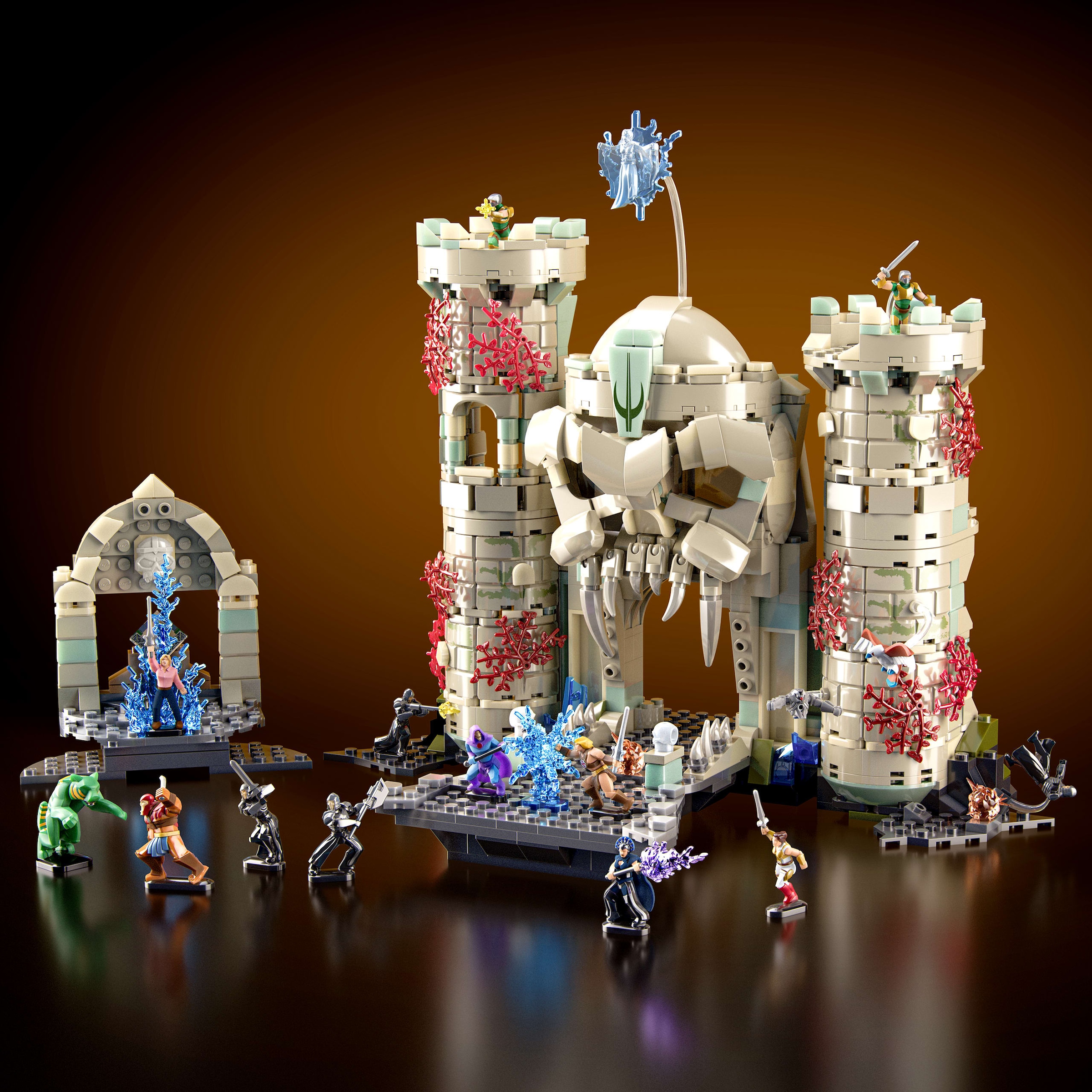 Mattel® Modellbausatz »Mattel Brick Shop Master of the Universe - Battle of Castle Grayskull« 867 Stk. tlg. Bauset