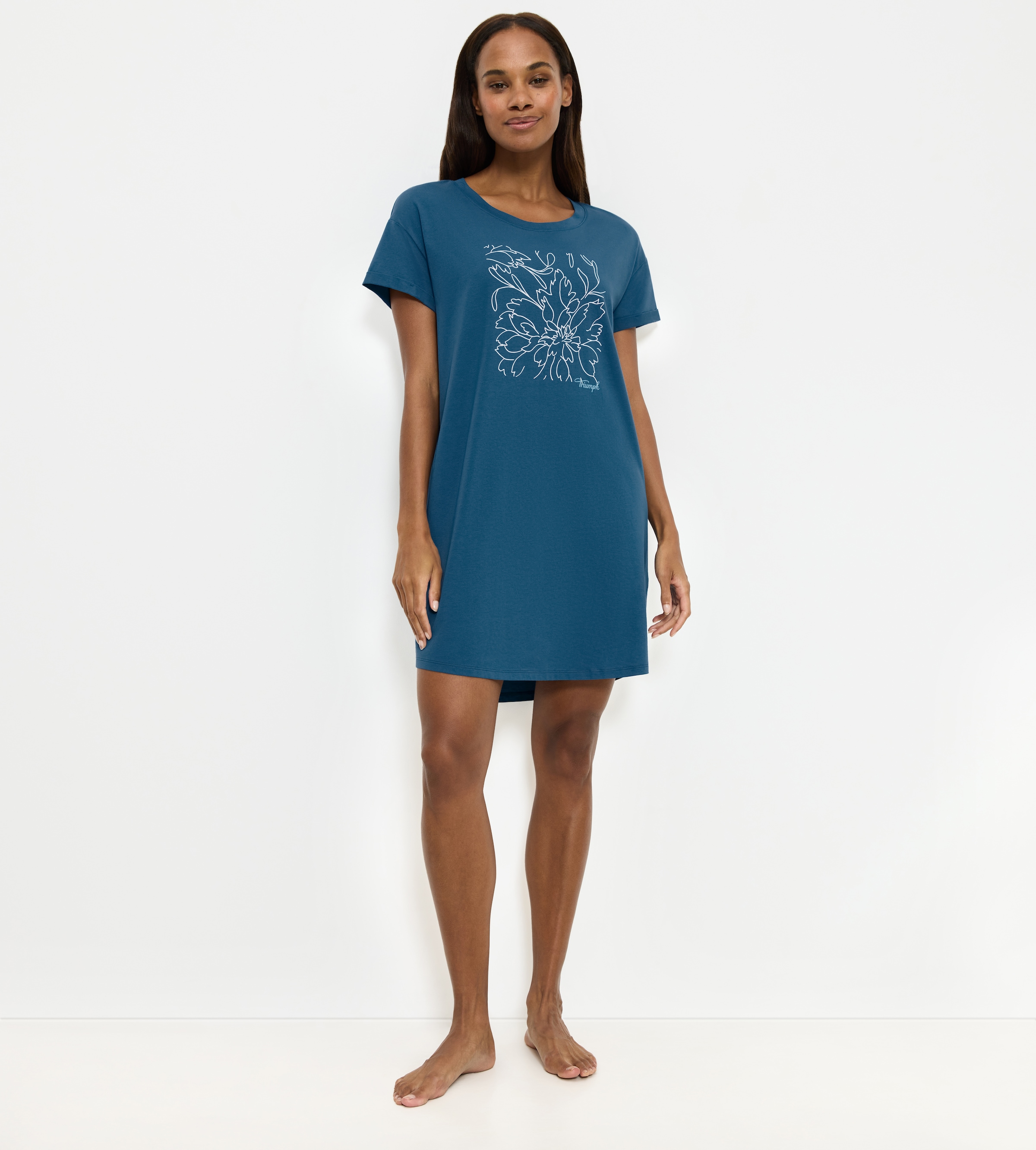 Triumph Nachthemd »Nightdresses NDK X 01«, floraler Print vorn, Rundhals