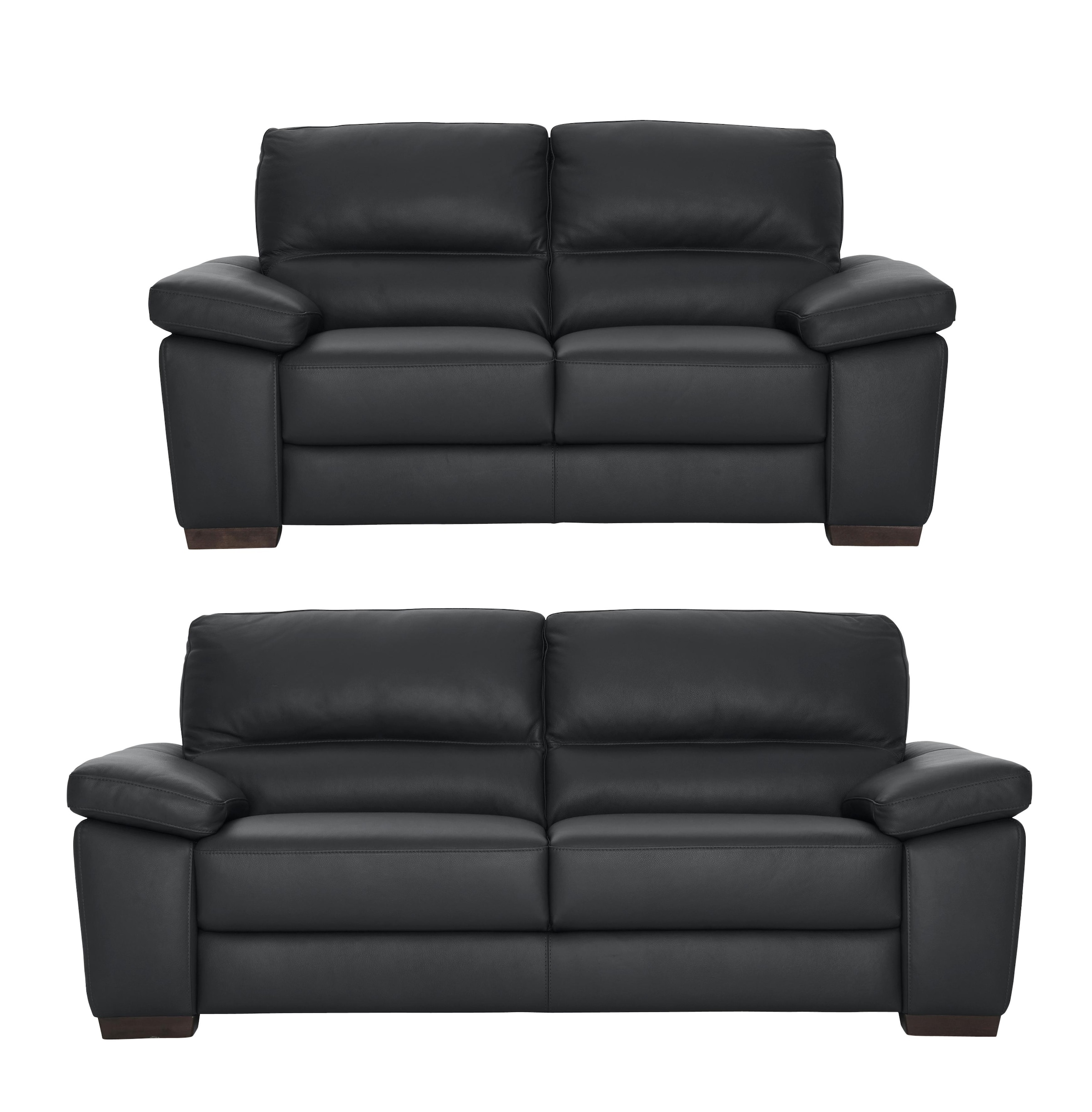 CALIA ITALIA, Polstergarnitur »Gaia, hochwertige Garnitur aus 2-Sitzer und 3-Sitzer, edles Design« Set, 2 Stk. tlg. Ledergarnitur, in zwei 