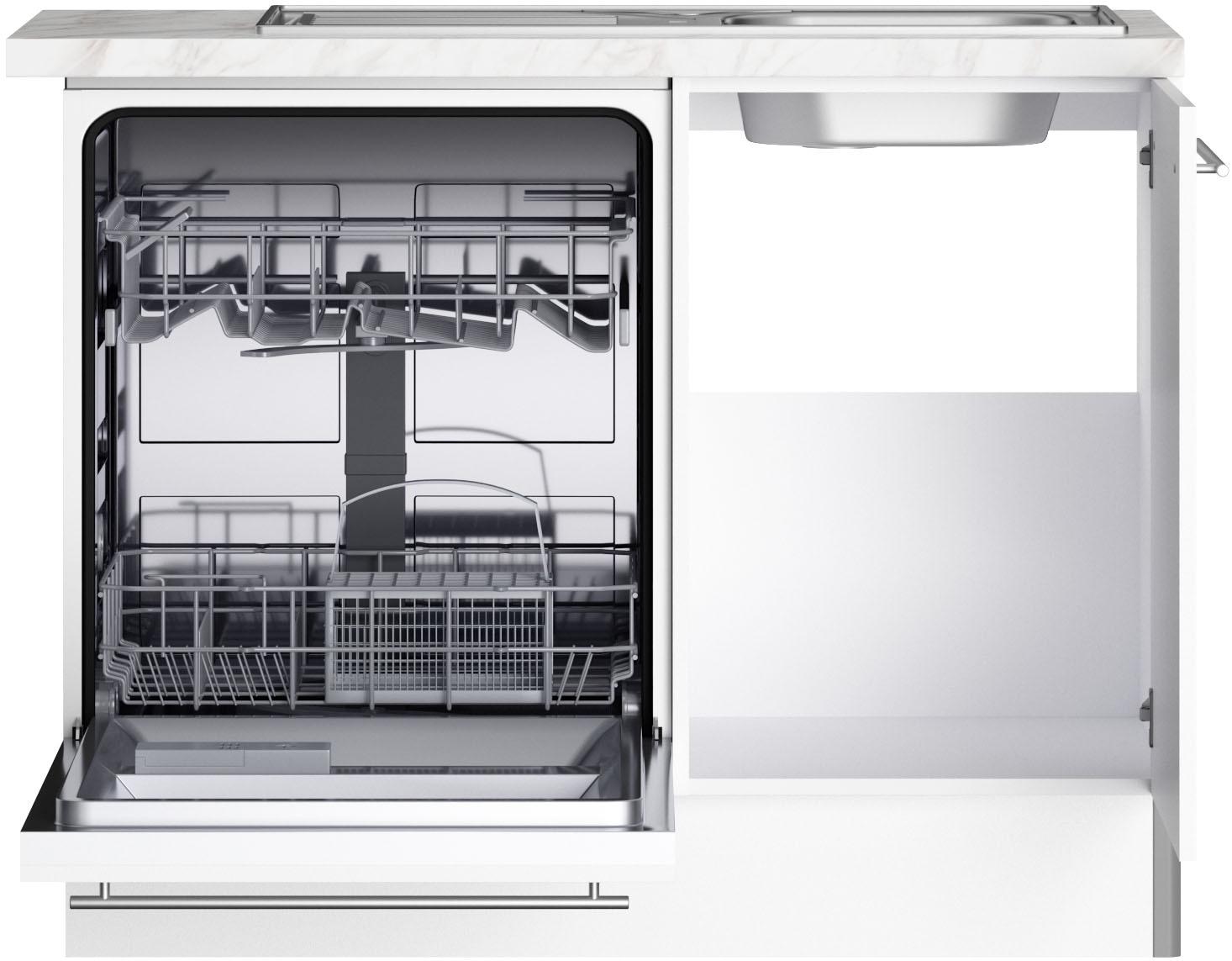 KOCHSTATION Küche »KS-Bern2«, Stellmaße 295 x 175 cm, wahlweise mit E-Geräten