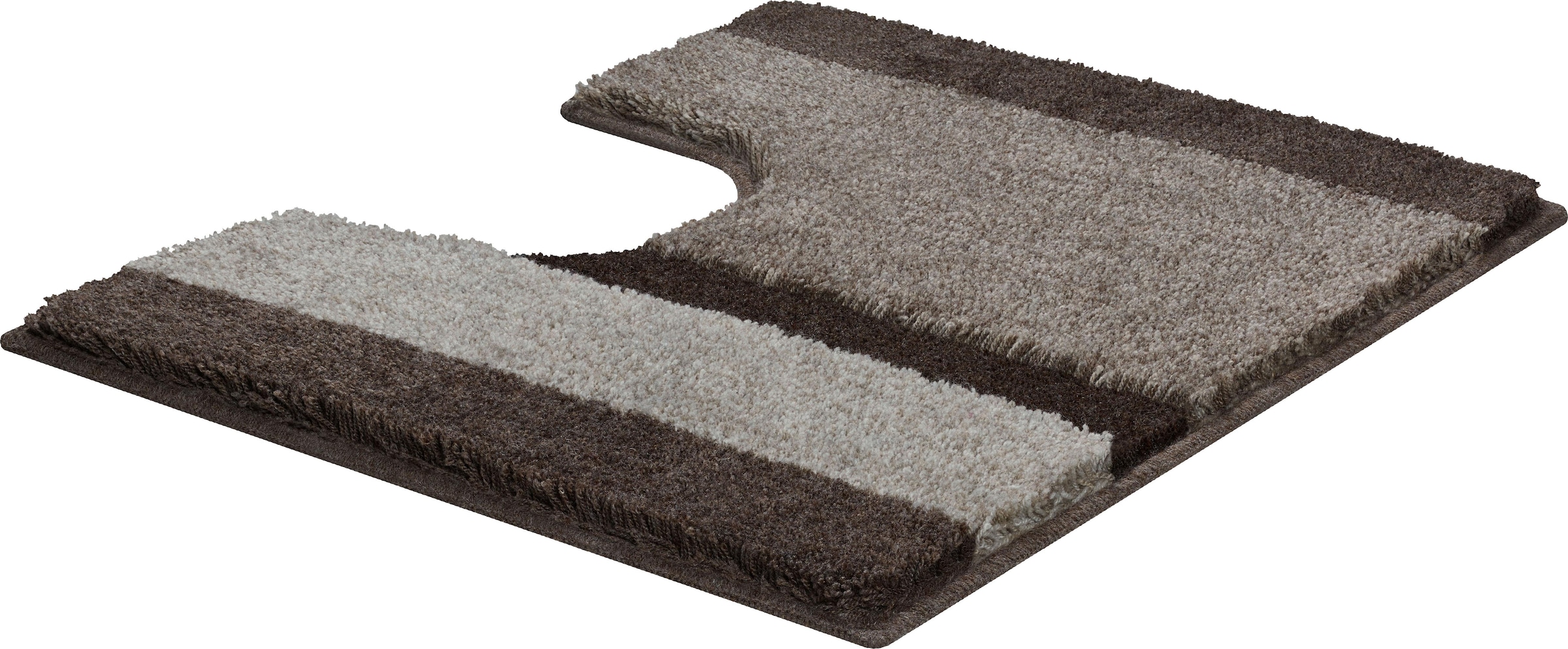 Grund Badematte »Room«, Höhe 24 mm, rutschhemmend beschichtet, besonders dichter Flor, Badematte mit Streifen
