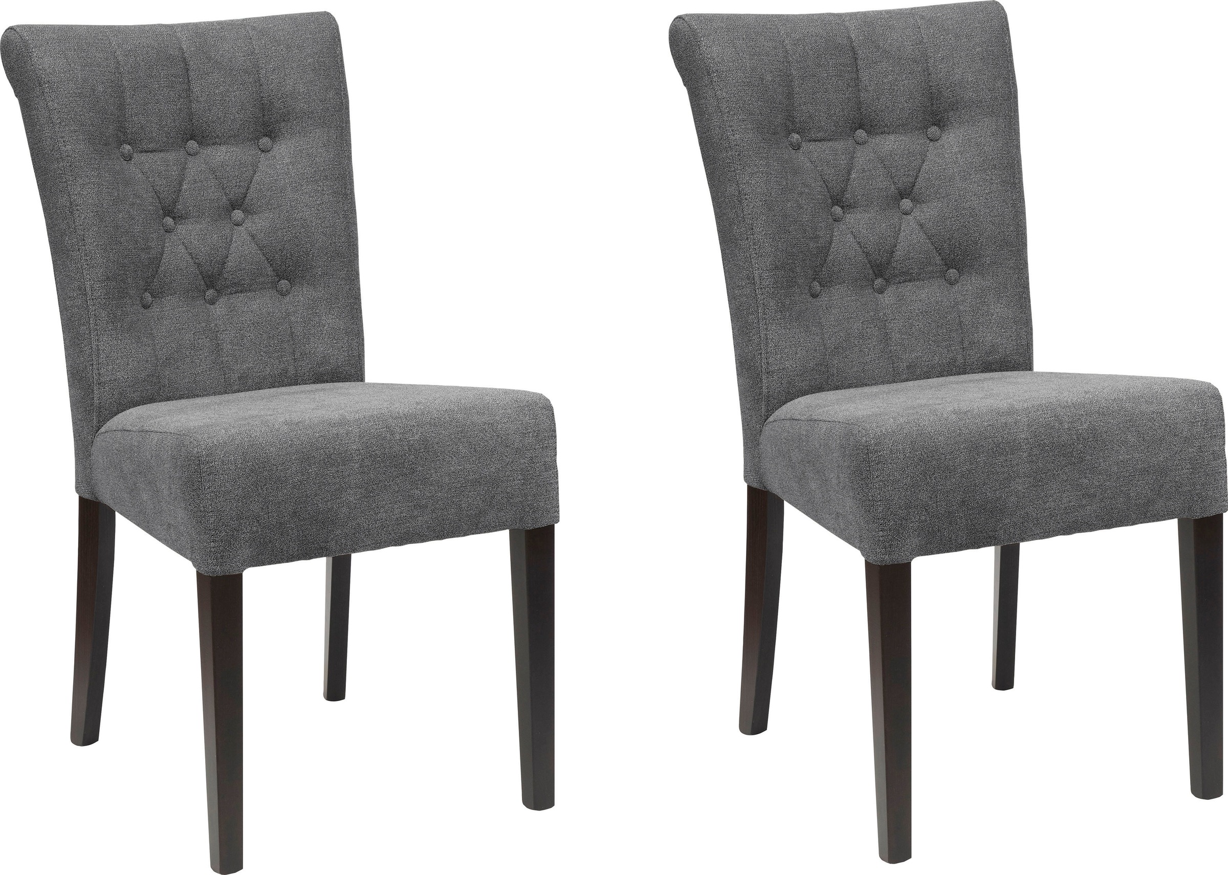 Home affaire Esszimmerstuhl "Queen" (Set) 2 Stk.Polsterstuhl mit Knopfheftung, 2er, 4er oder 6er Set