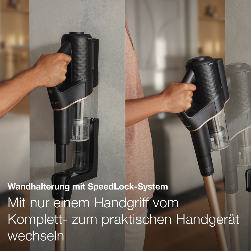 Miele Akku-Handstaubsauger »Duoflex HX1 TotalCare, 2in1-Funktion,« mit Elektrobürste MultiFloor und CarCare Set, Obsidianschwarz Roségold
