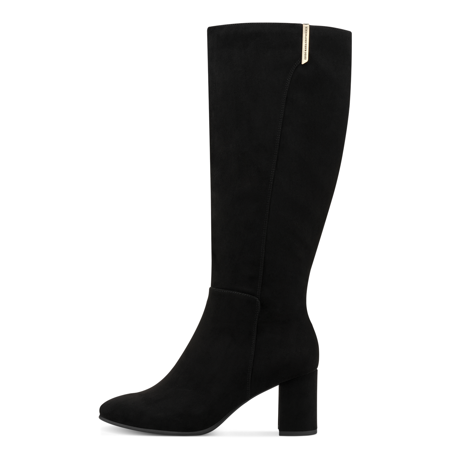MARCO TOZZI by GMK Stiefel  Blockabsatz, Langschaftstiefel mit edlem Logo-Schmuckelement