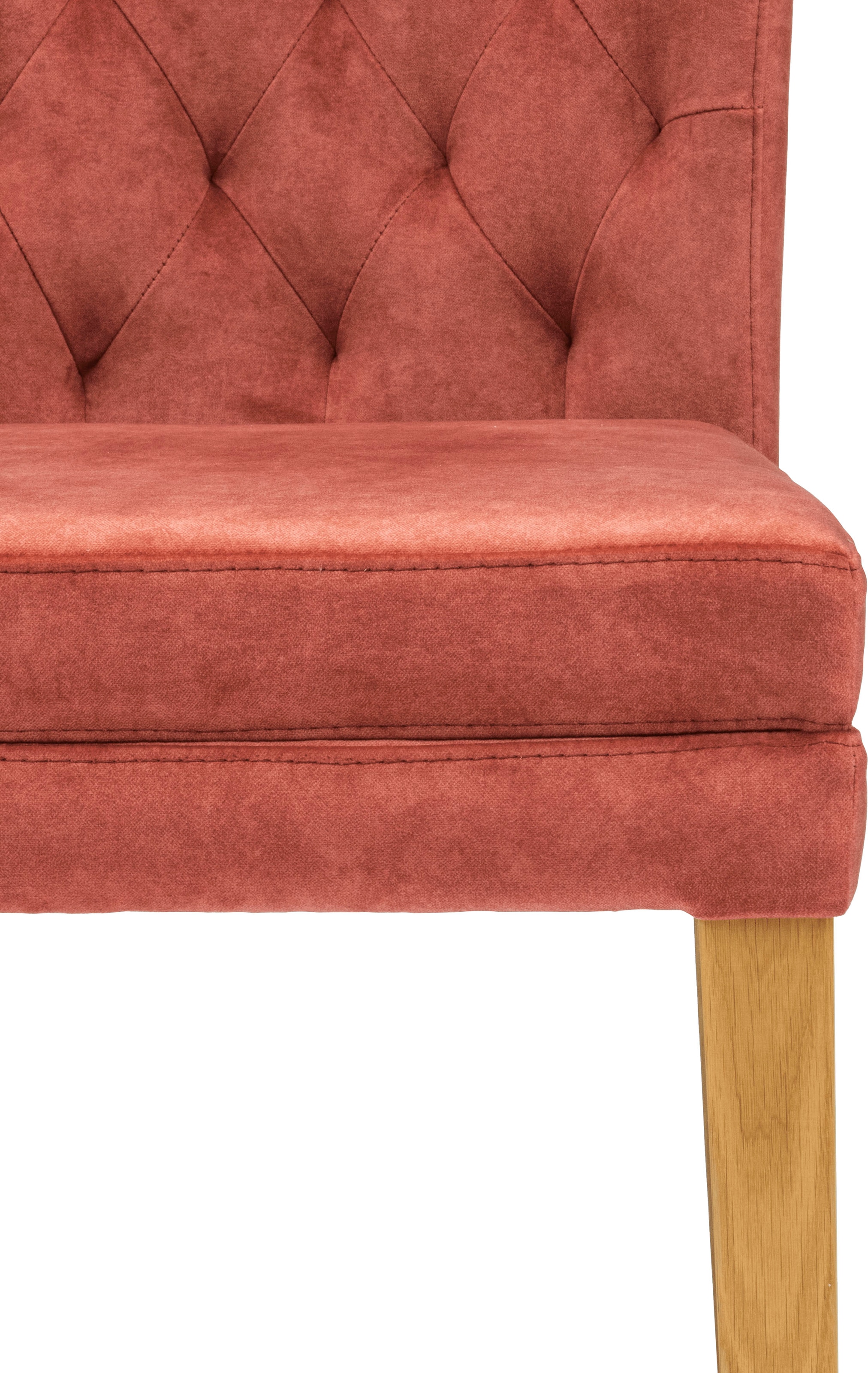 Home affaire Esszimmerstuhl »Colorado BESTSELLER Polsterstuhl«, (Set), 2 St., Samtvelours, Beine in eiche oder nussbaum. Im 2er, 4er oder 6er-Set