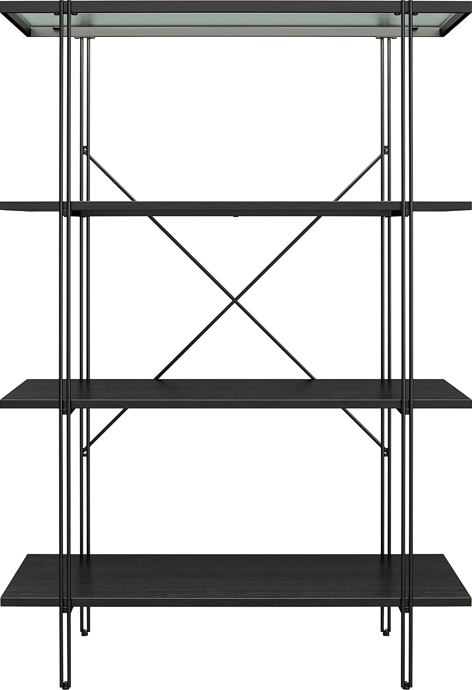 Dorel Home Aktenregal »Wainwright«, (1 St.), Oberboden aus Glas, Breite  79,5 cm, Höhe 117 cm, Metallregal bestellen | UNIVERSAL