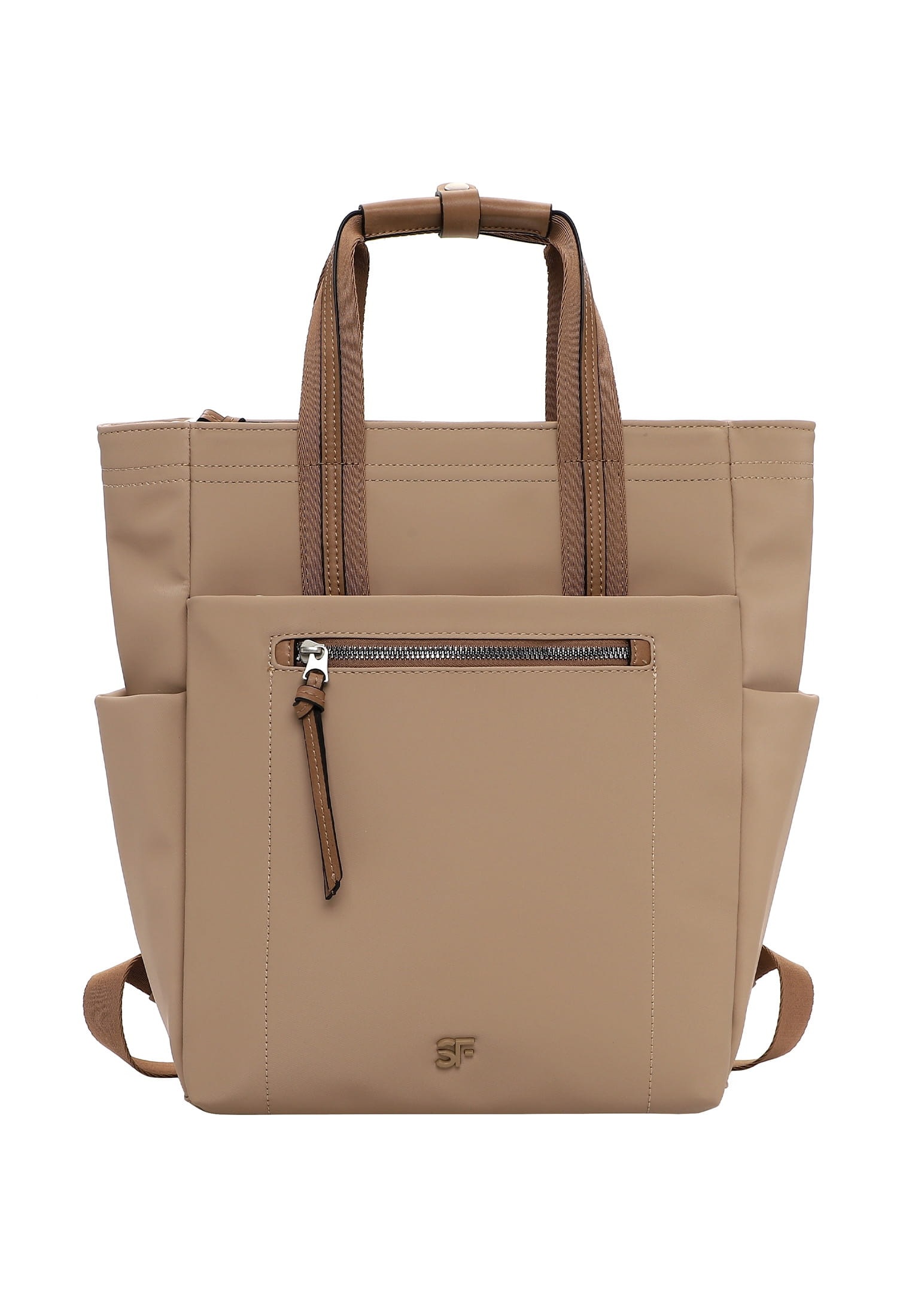 SURI FREY, Damen, Rucksack »Rucksack SFY Destiney«, taupe 900, B/H/T: 35 cm x 34 cm x 14 cm, taupe 900, Feinsynthetik in ansprechendem Design