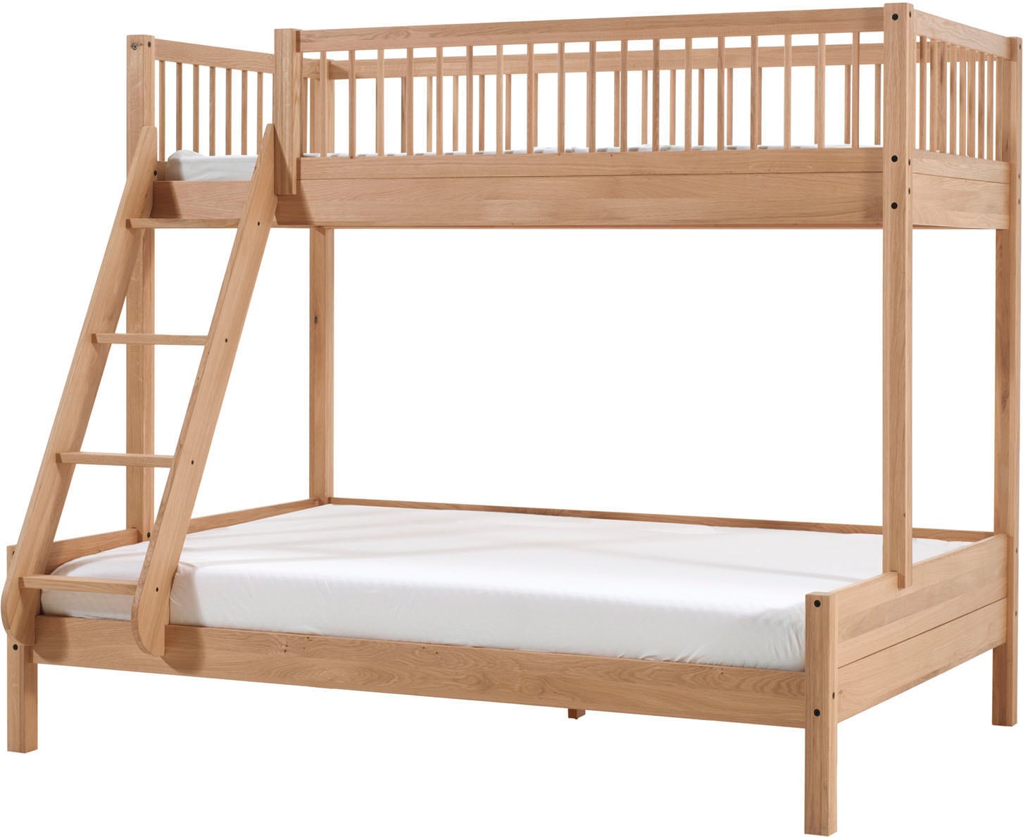 Vipack Etagenbett »Forrest Massivholzbett Made in Europe, stabil und hochwertig gebaut« Liegefläche 90/140x200 cm, mit Leiter, Rolllattenrost, 