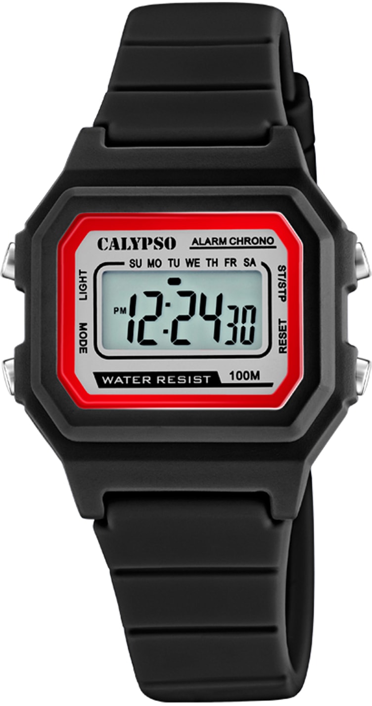 CALYPSO WATCHES Chronograph »Digital Crush, K5802/6«, Armbanduhr, Quarzuhr, Damenuhr, Digitalanzeige, Datum, Stoppfunktion