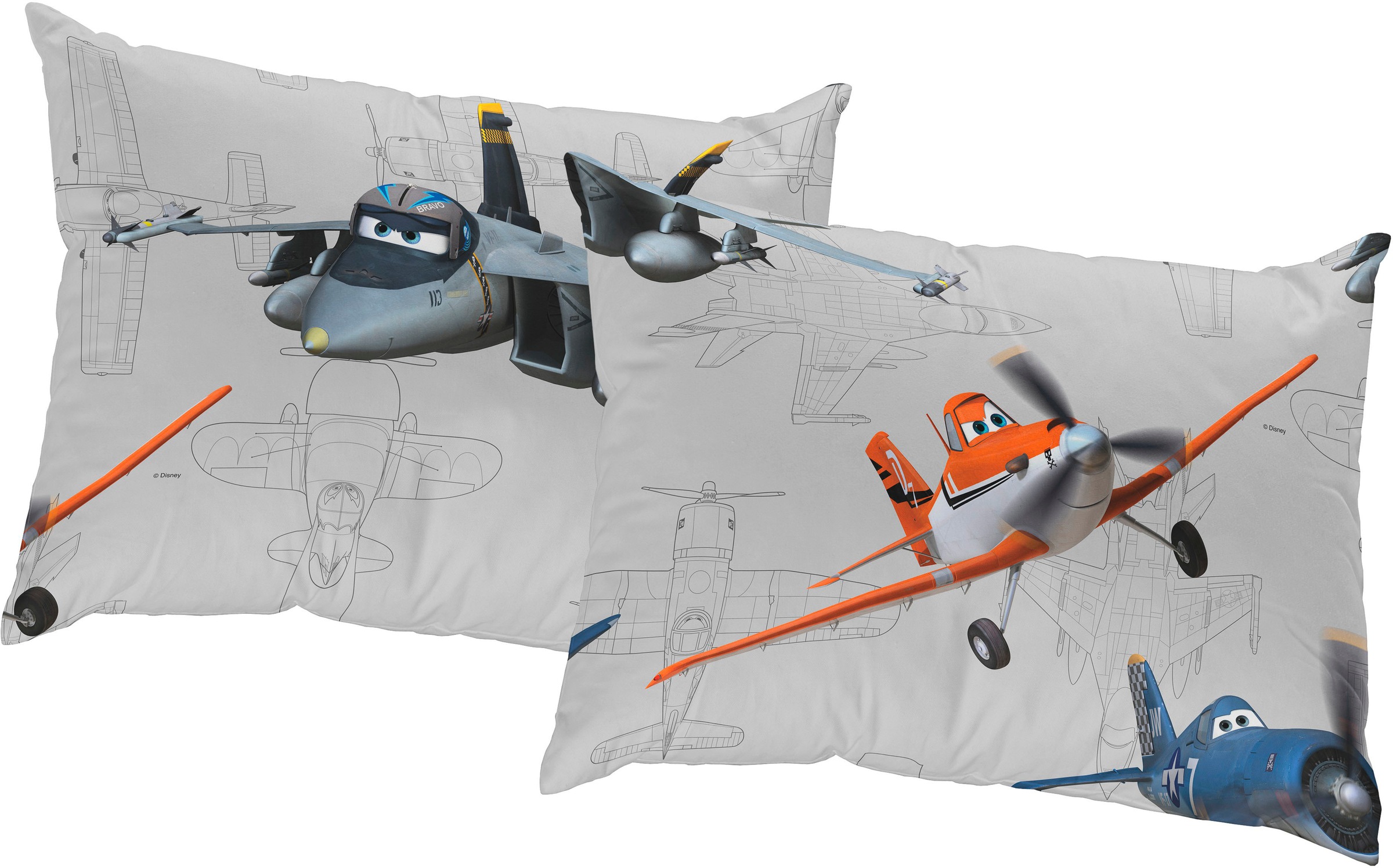Wirth Dekokissen »Planes Echo«, Disney, Kissenhülle ohne Füllung, 2 Stück
