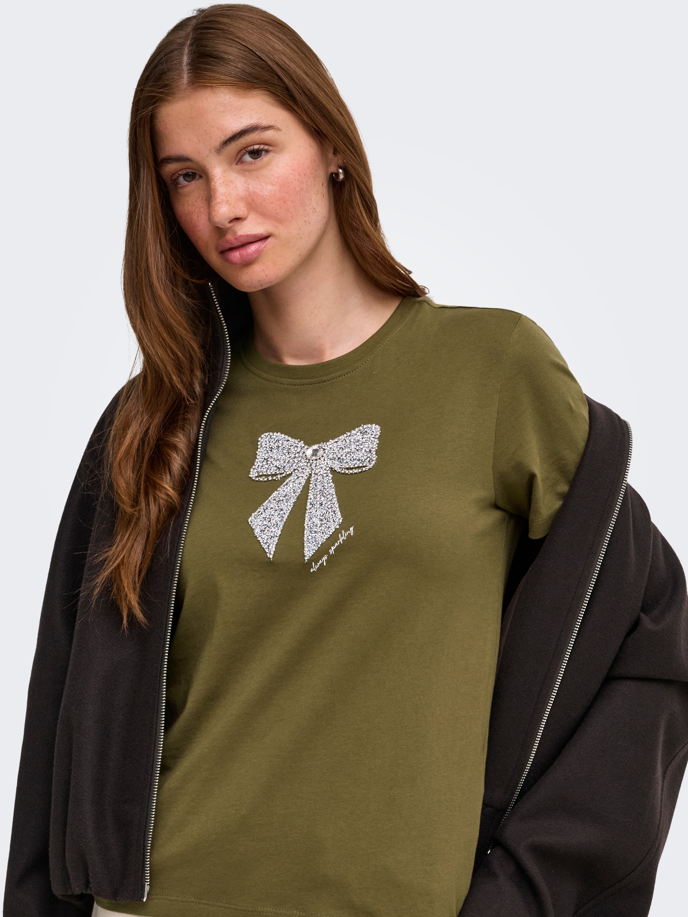 ONLY Kurzarmshirt »ONLKITA S/S LUXE JRS NOOS« Baumwolle, regular fit