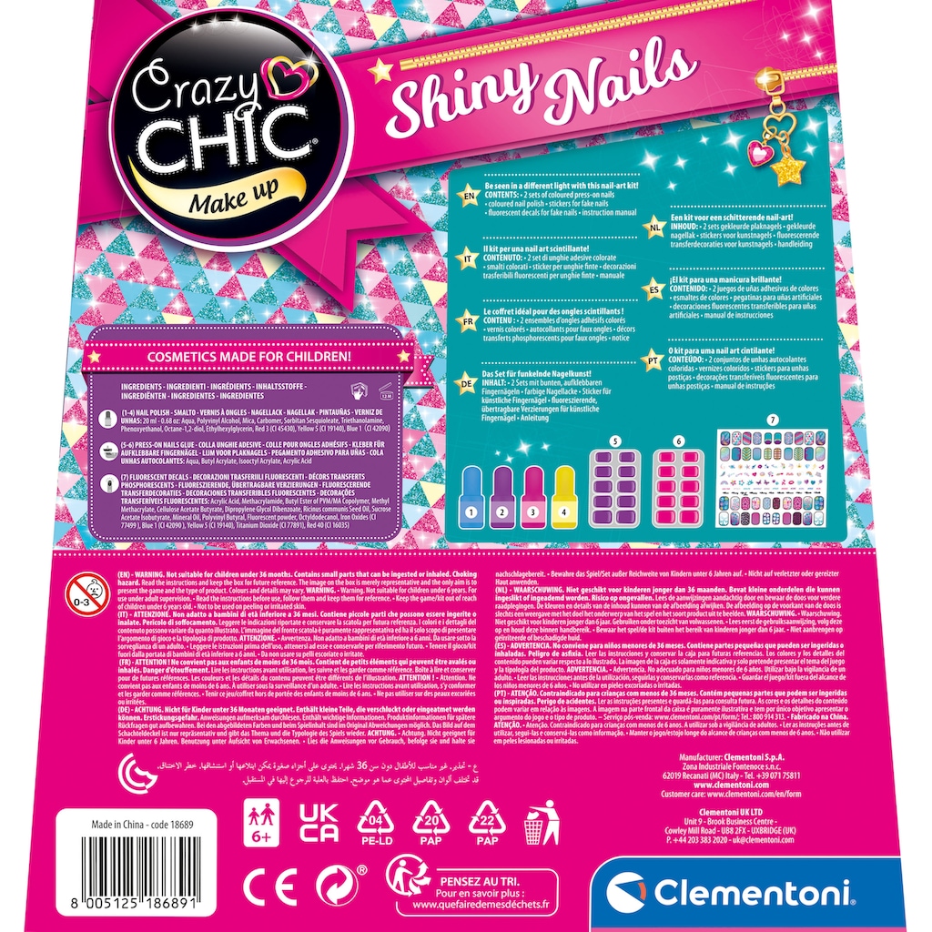 Clementoni® Kreativset »Crazy Chic, Fluoreszierend Nägel«