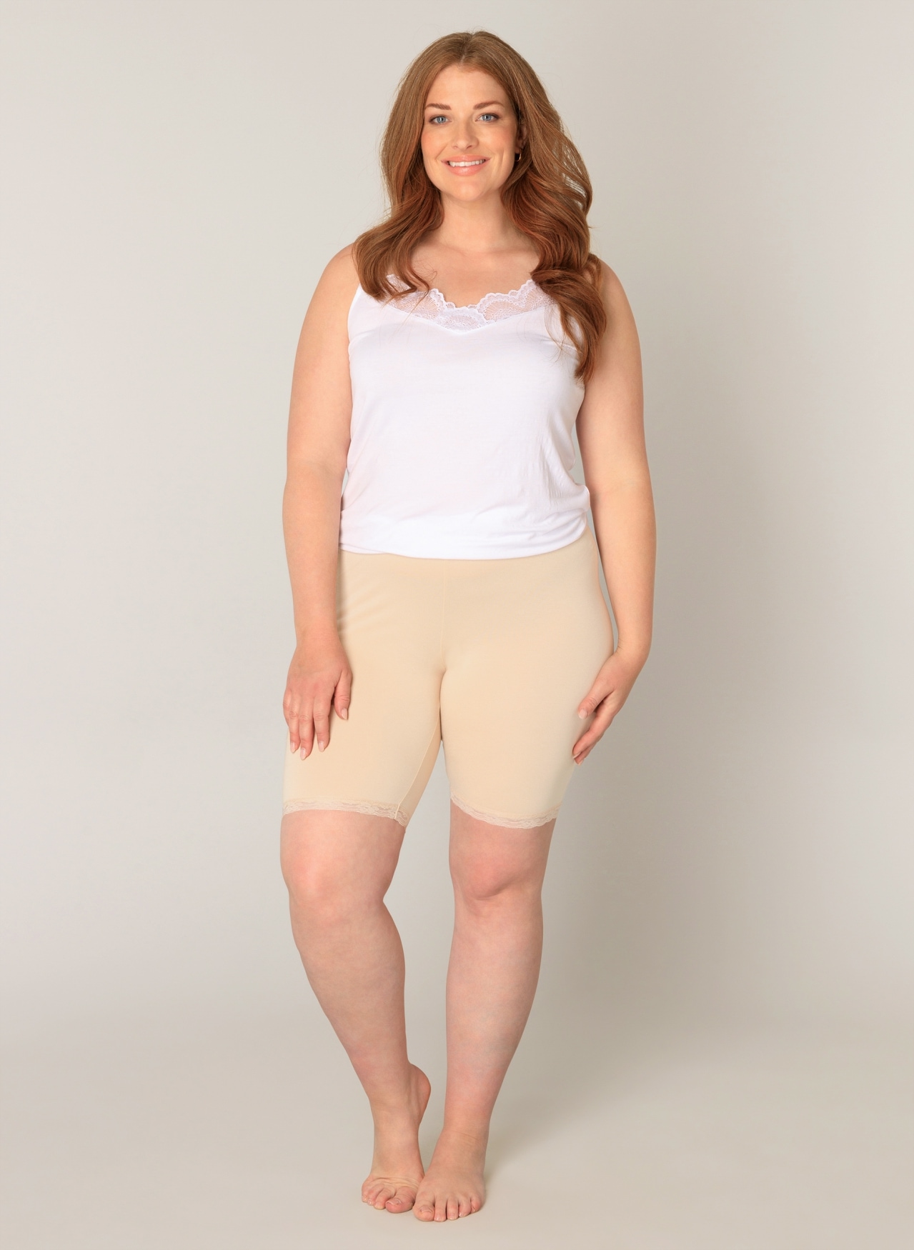 Base Level Curvy Radlerhose »Ava«, mit Spitzenkante