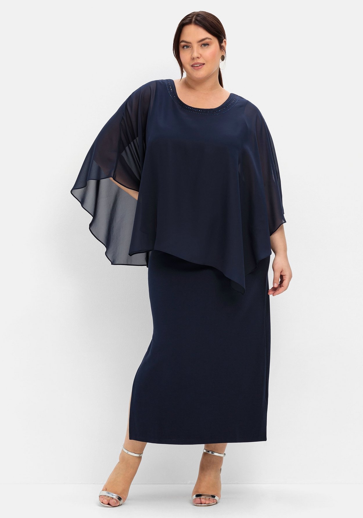 Sheego Abendkleid »Abendkleid im Lagenlook«, im Lagenlook