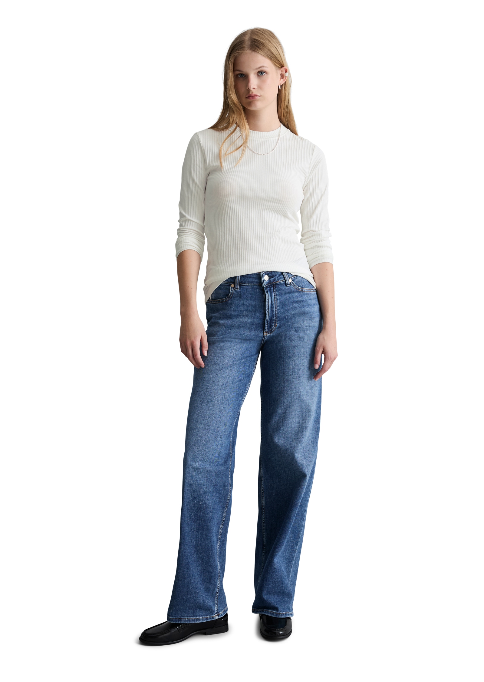 Marc O'Polo DENIM Weite Jeans Model Tomke wide aus weichem Organic-Cotton-Stretch