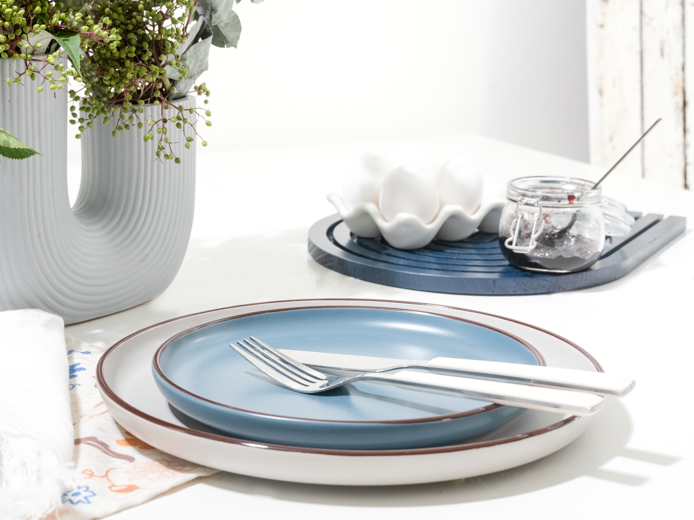 CreaTable Kombiservice »Geschirr-Set Modern Scandic«, (Set, 16 tlg., Kaffeeservice und Tafelservice im Set, für 4 Personen), Service, skandinavischer Life Style, 16 Teile, für 4 Personen