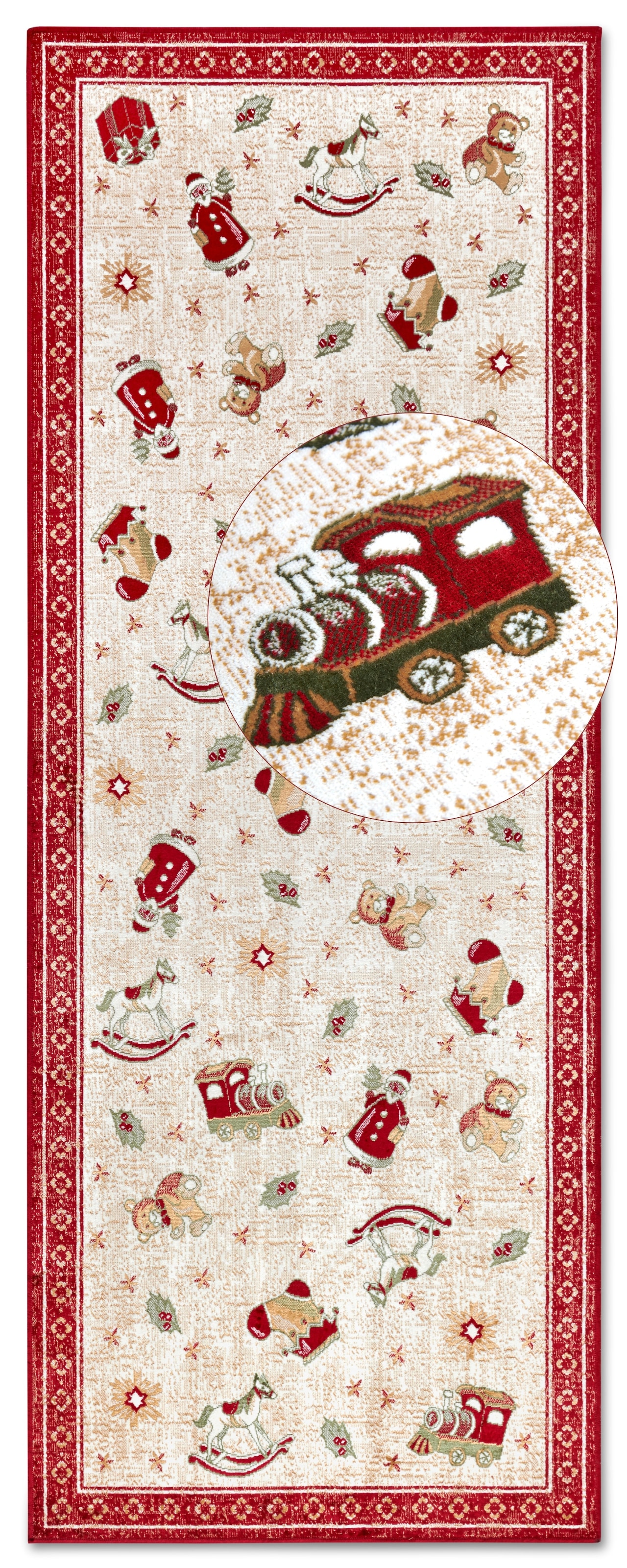 Villeroy & Boch Teppich »Nostalgic Shine Toy's Delight, eckig, rund und Läufer« rechteckig 6 mm Höhe Weihnachten, Wohnzimmer, Flur, Geschenk, Toys Delight, Dekoration