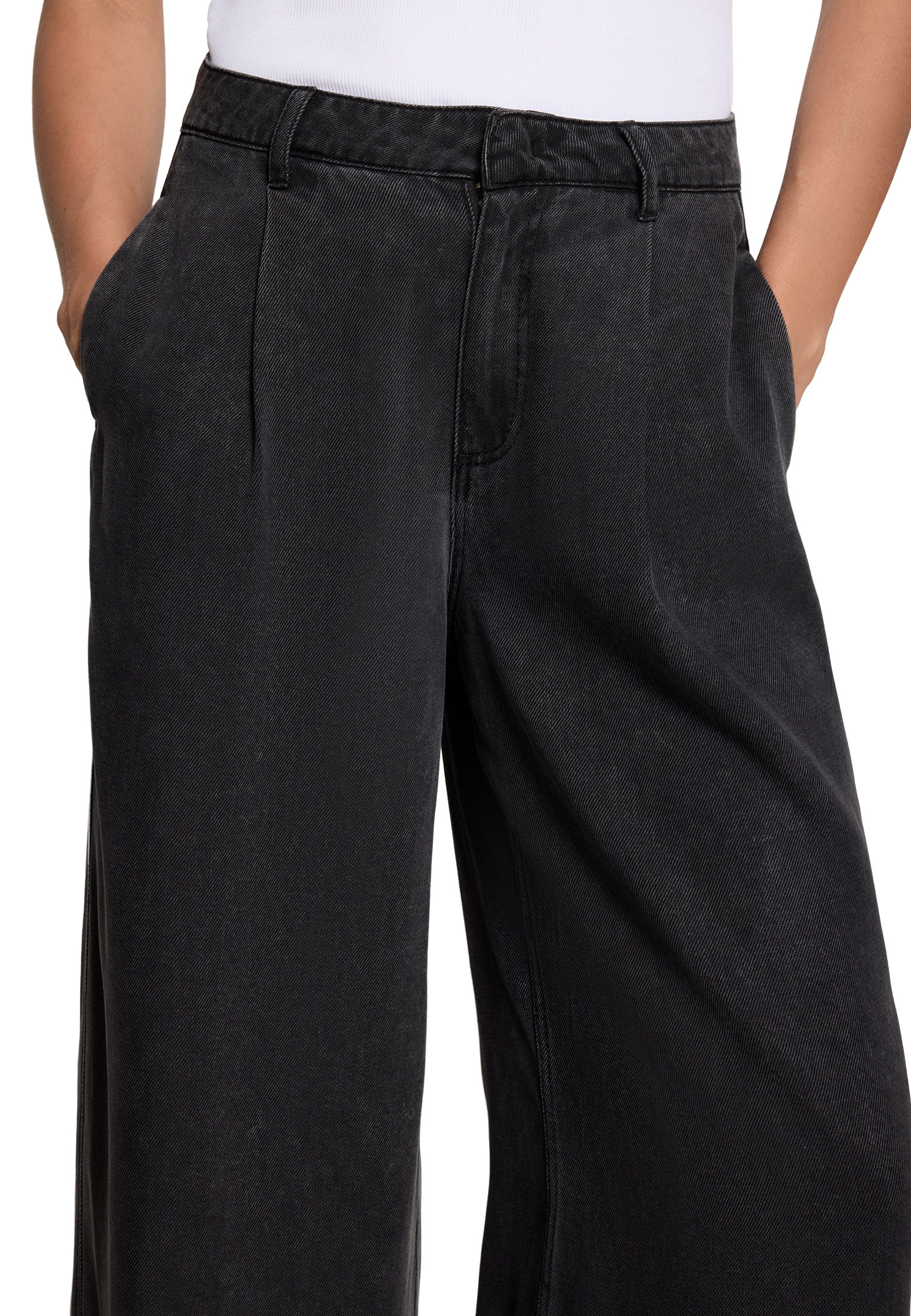 Zero Stoffhose »Stoffhose mit weitem Bein«