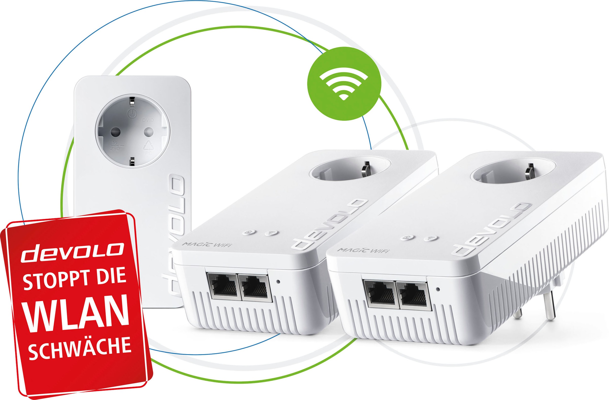 DEVOLO WLAN-Router 1 ac XXL (1200Mbit, WiFi LAN, 5x Jahre ➥ | Kit Garantie UNIVERSAL »Magic 3 Multiroom Mesh)«