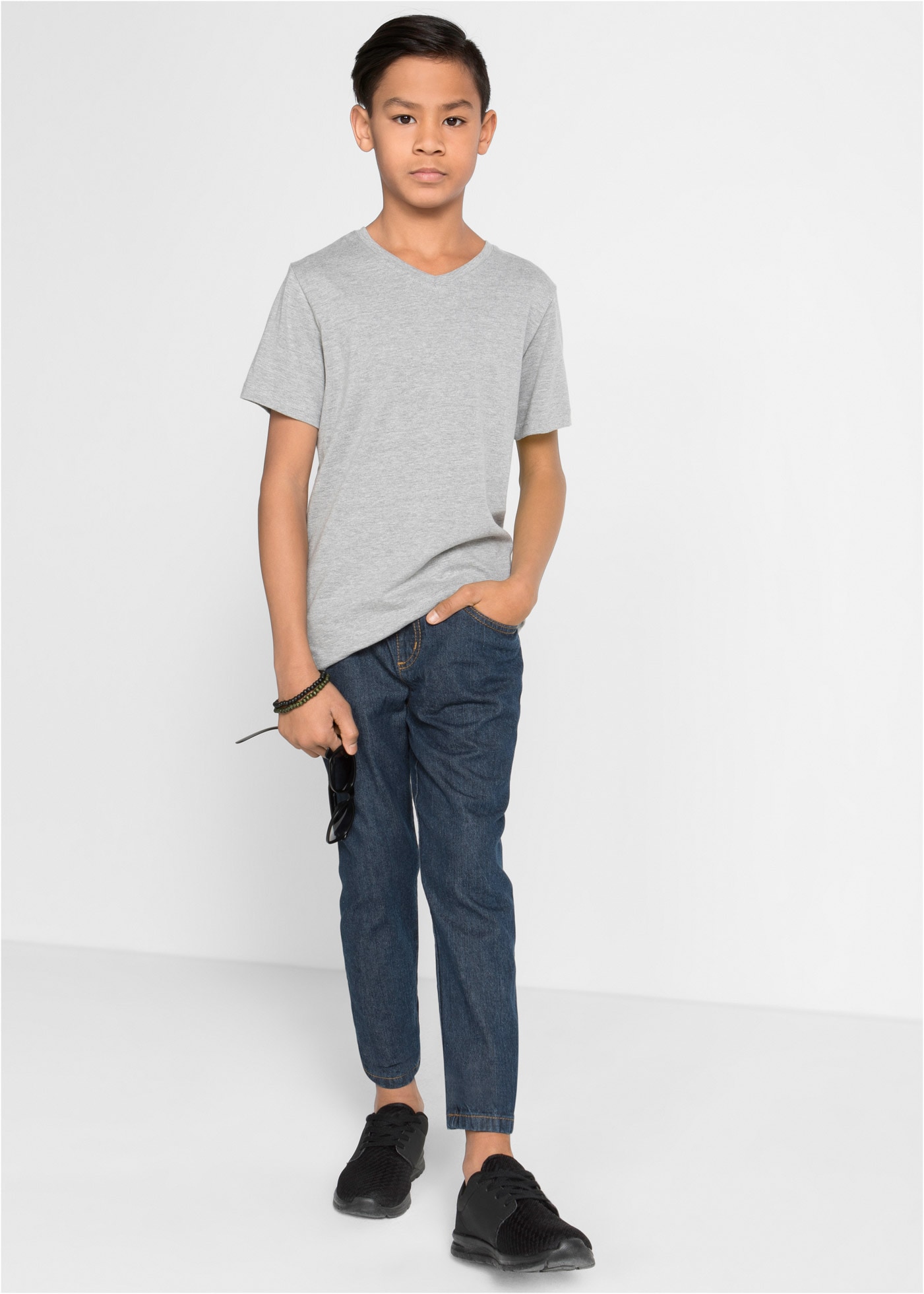 bonprix Schlupfhose »Regular Fit Schlupfhose aus reiner Baumwolle, Straight (3er-Pack)«  Regular Fit Schlupfhose aus reiner Baumwolle, Straight (3er-Pack)