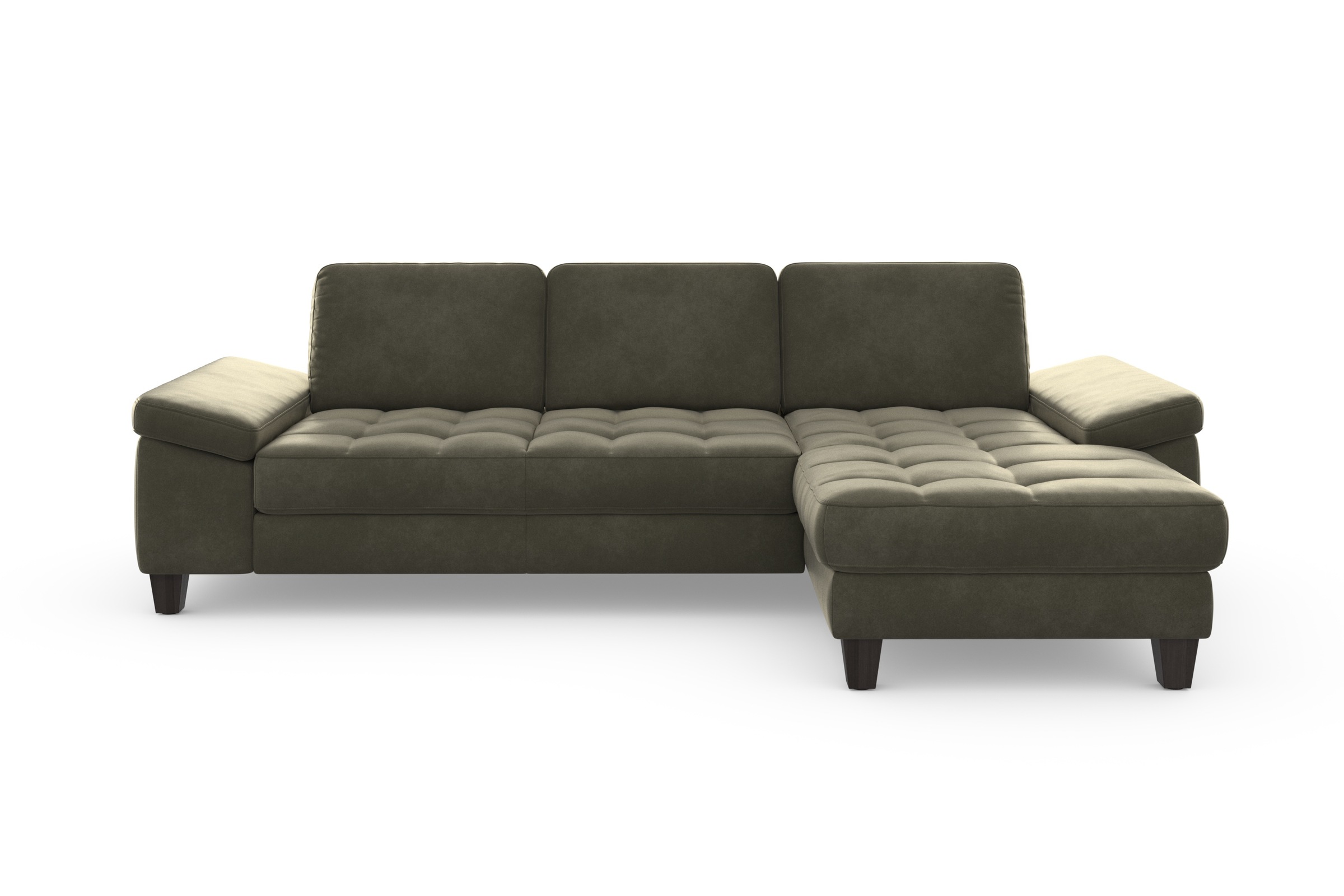 sit&more Ecksofa »Westham L-Form«, Recamiere, mit oder ohne Bettfunktion, Bettkasten, Füße wengefarben