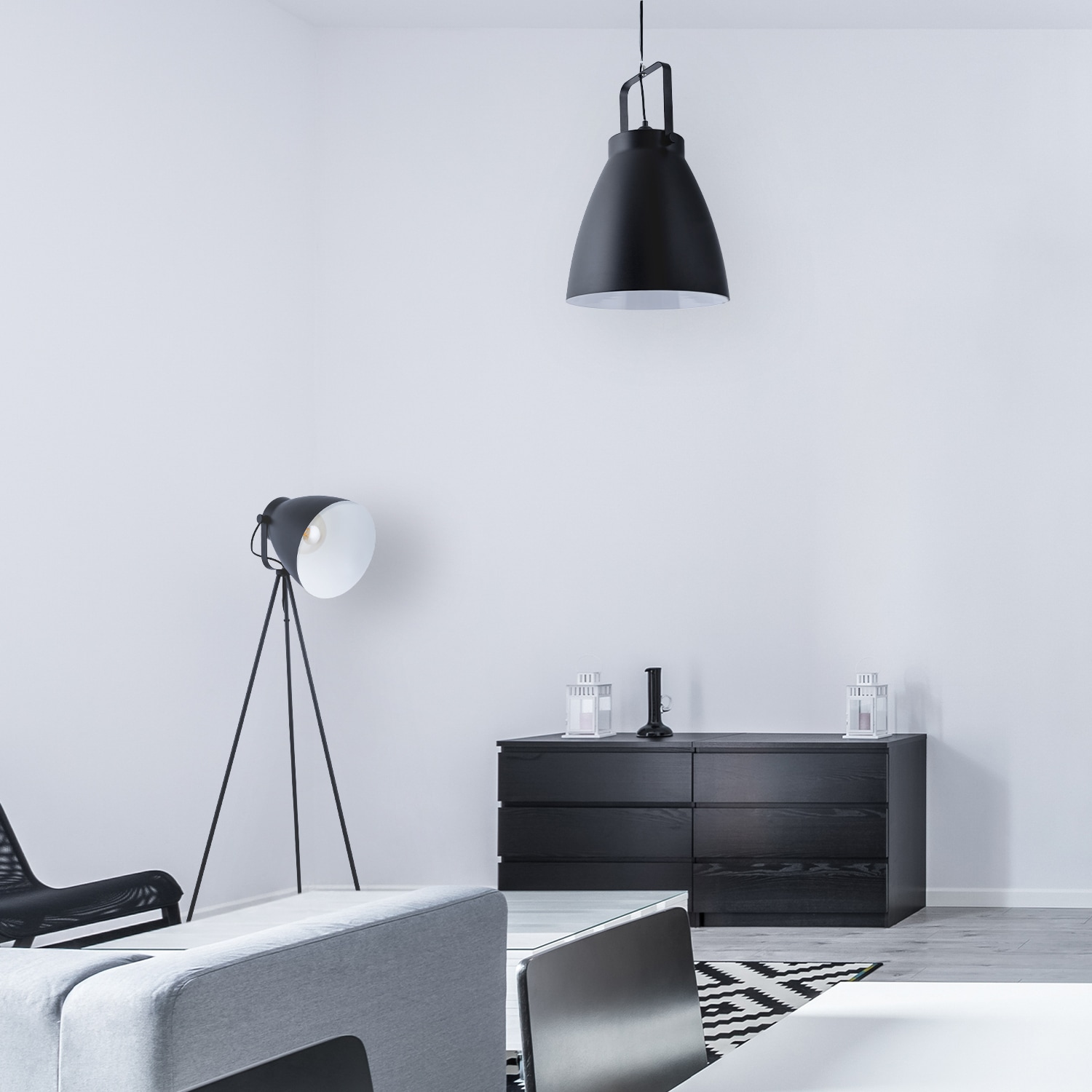 Paco Home Pendelleuchte »BOONE PD« E27 Stehleuchte Modern Wohnzimmer  Industrial Scheinwerfer Design E27