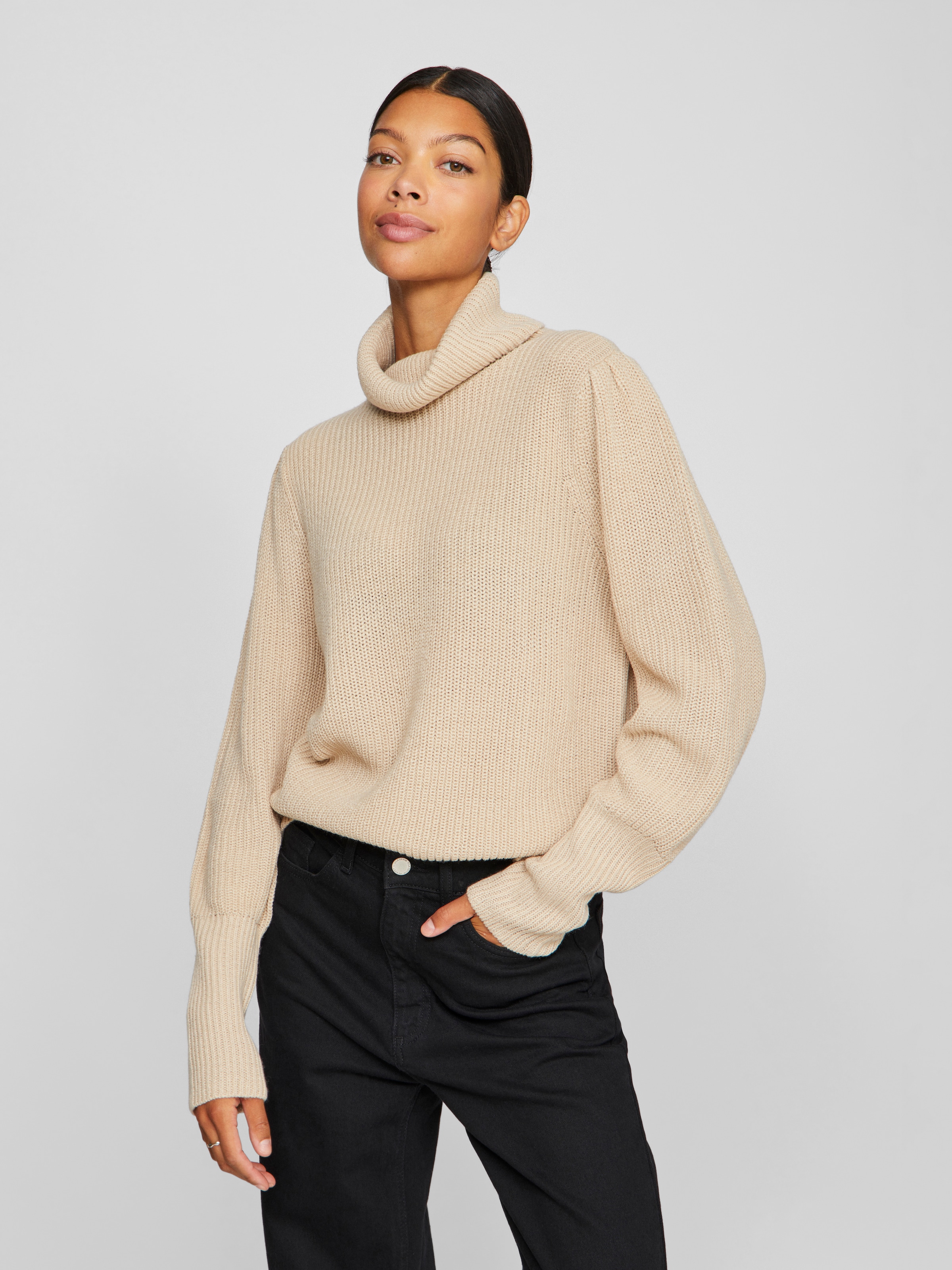 Rollkragenpullover »VILOU NEW ROLLNECK L/S KNIT TOP - NOOS«