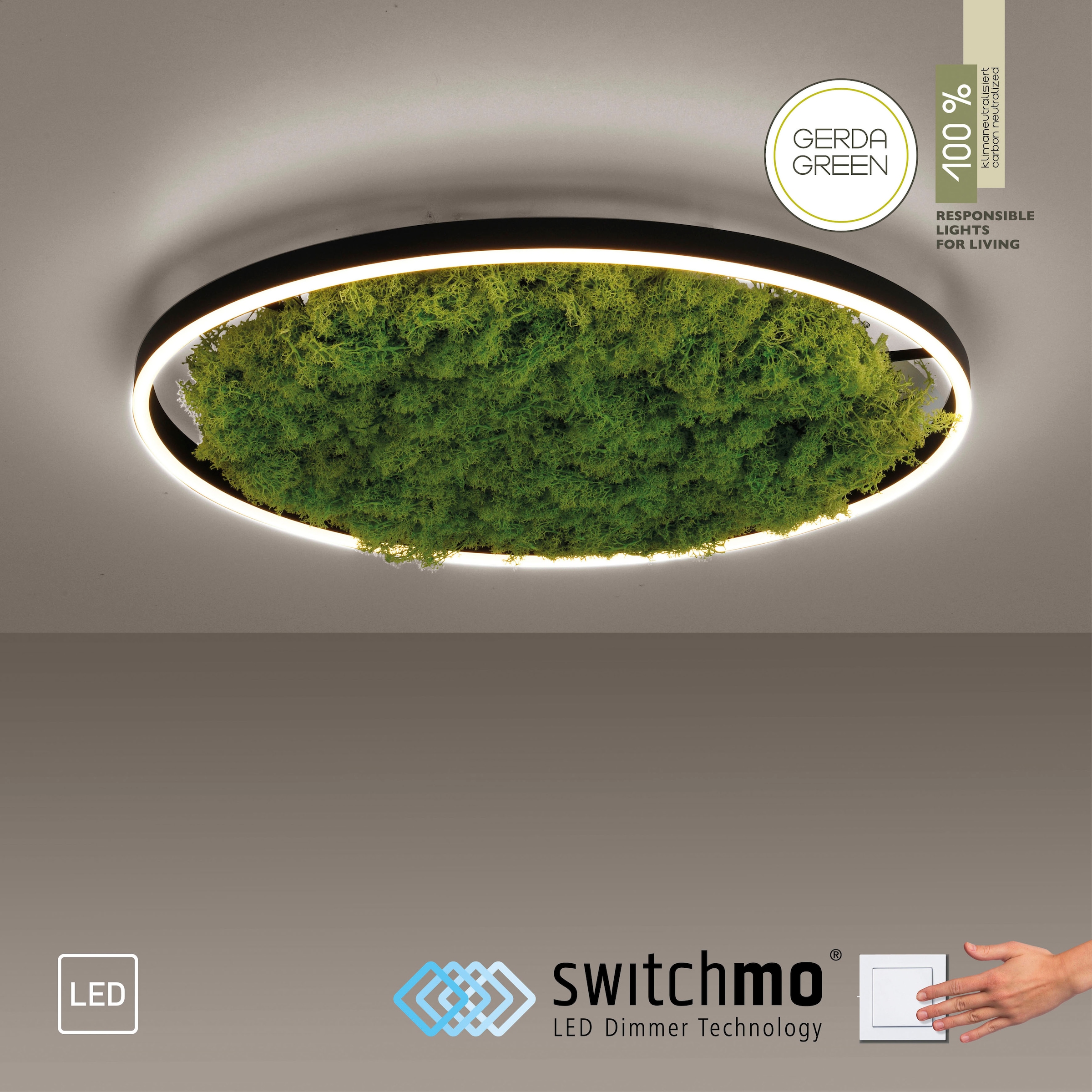 Deckenleuchte »GREEN RITU«, 1 flammig, Leuchtmittel LED-Board | LED fest integriert