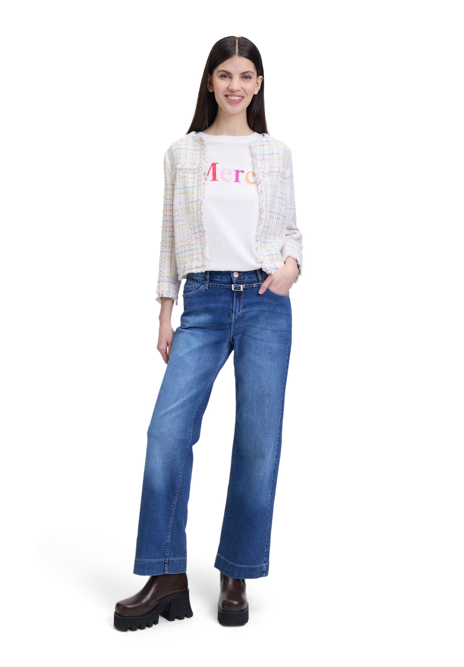 Cartoon Stretch-Hose »Stretch-Jeans mit Stickerei«