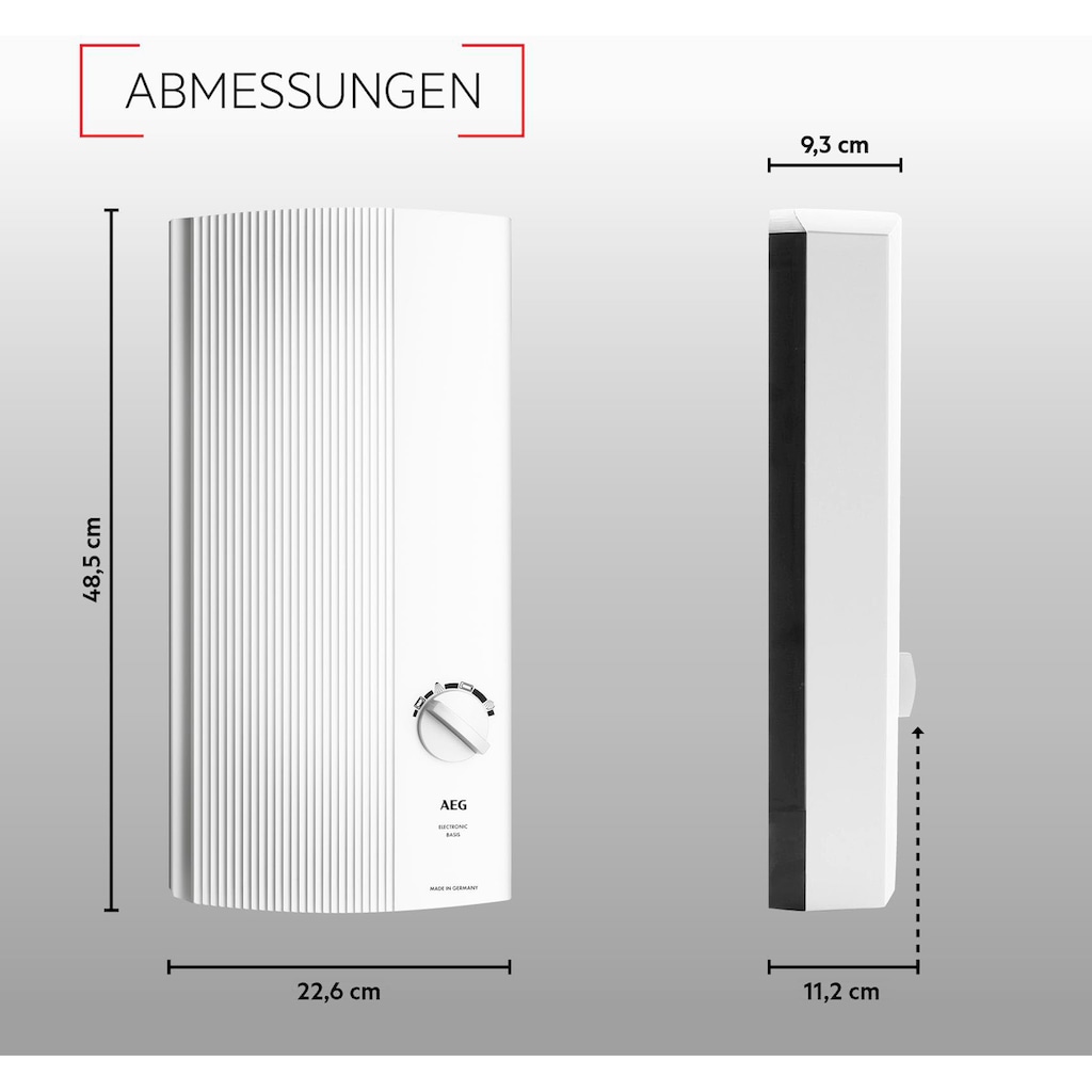 AEG Komfort-Durchlauferhitzer »DDLE Basis 18/21/24 kW, stufenlose Temperaturwahl«