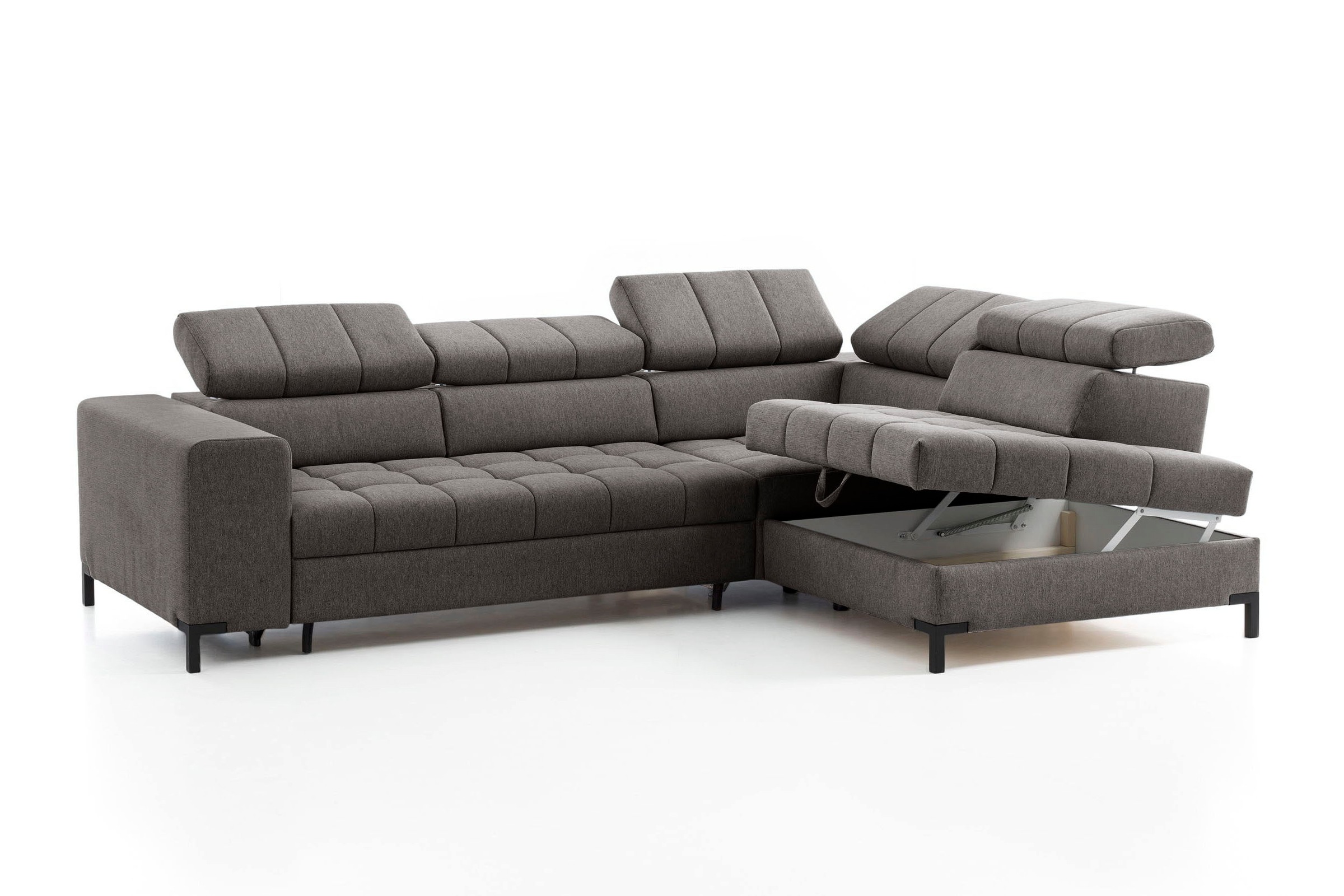 exxpo - sofa fashion Ecksofa »Bocco, hochwertige Verarbeitung, toller Sitzkomfort, bequem, L-Form«, wahlweise mit Bettfunktion u. Bettkasten, inkl. Kopfteilverstellung