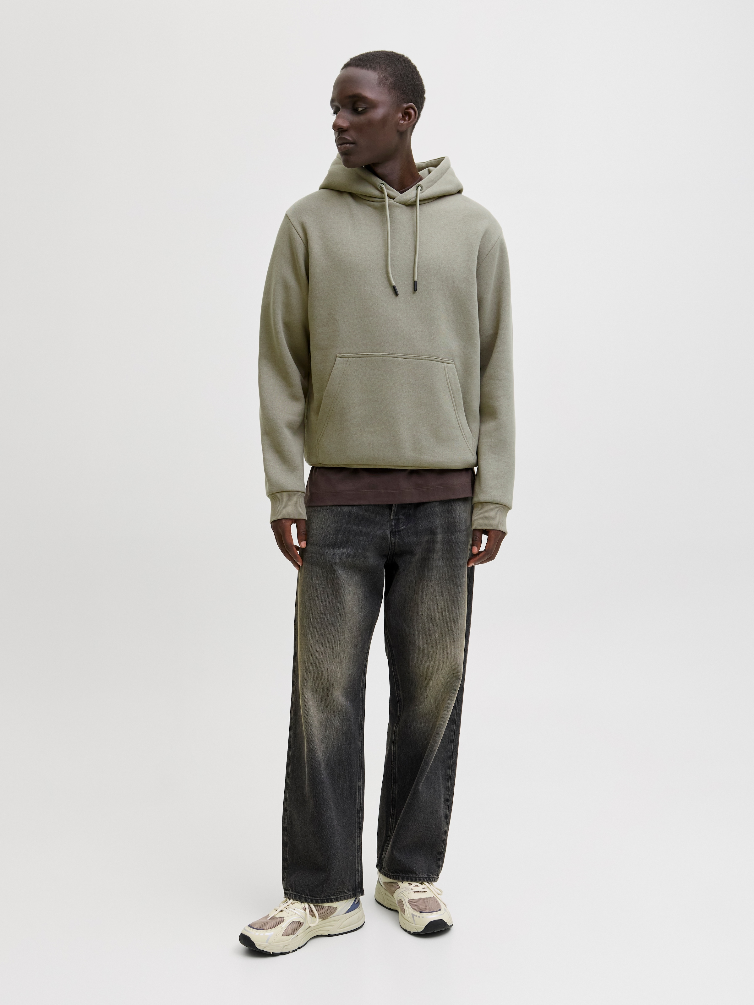Jack & Jones Kapuzensweatshirt »JJEBRADLEY SWEAT HOOD NOOS«, Materialmix, relaxed fit
