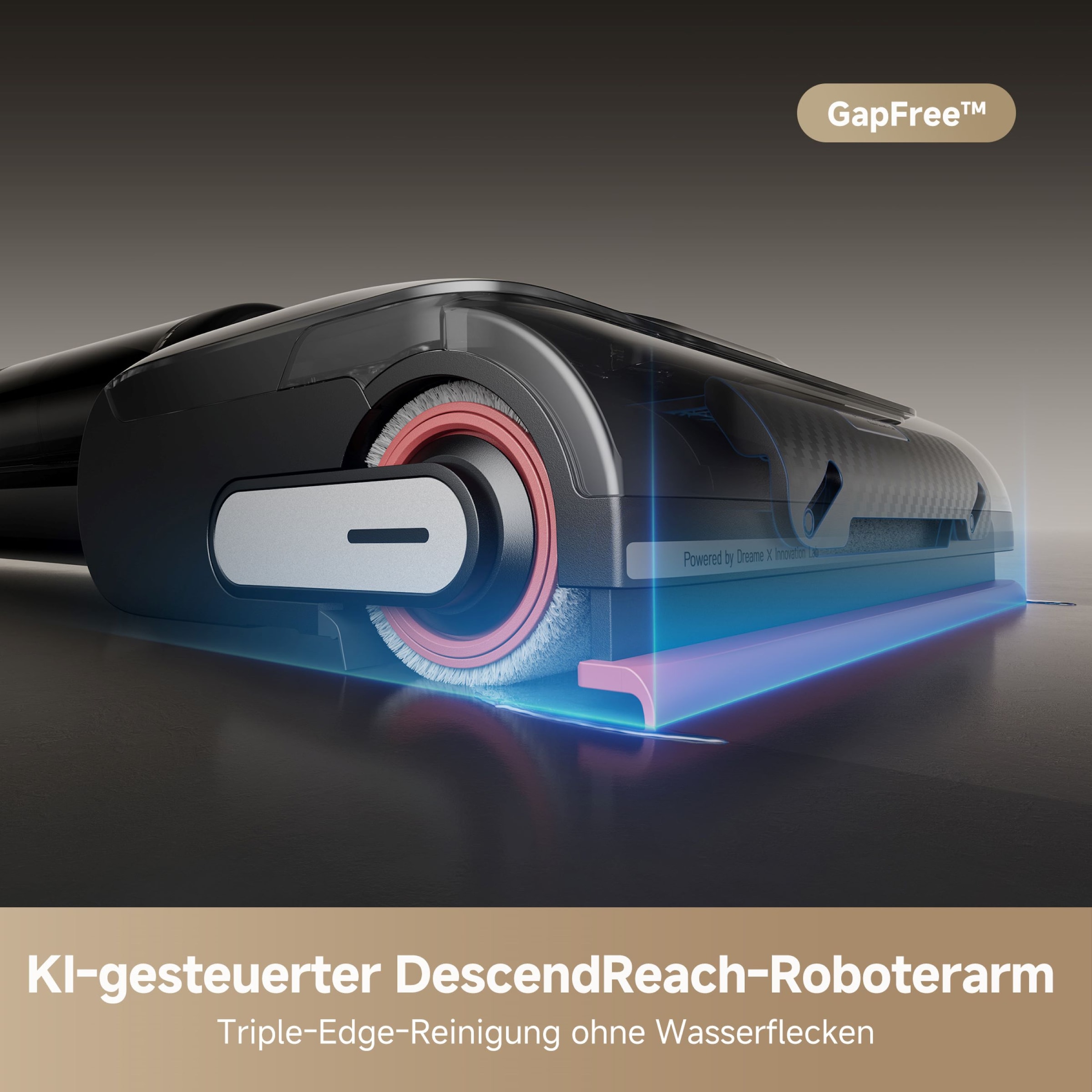Dreame Nass-Trocken-Sauger »H15 Pro, 21.000 Pa Saugkraft, GapFree,180°-Design, Selbstreinigung«, Triple-Edge-Reinigung, TangleFree, App-Control, Heißlufttrocknung